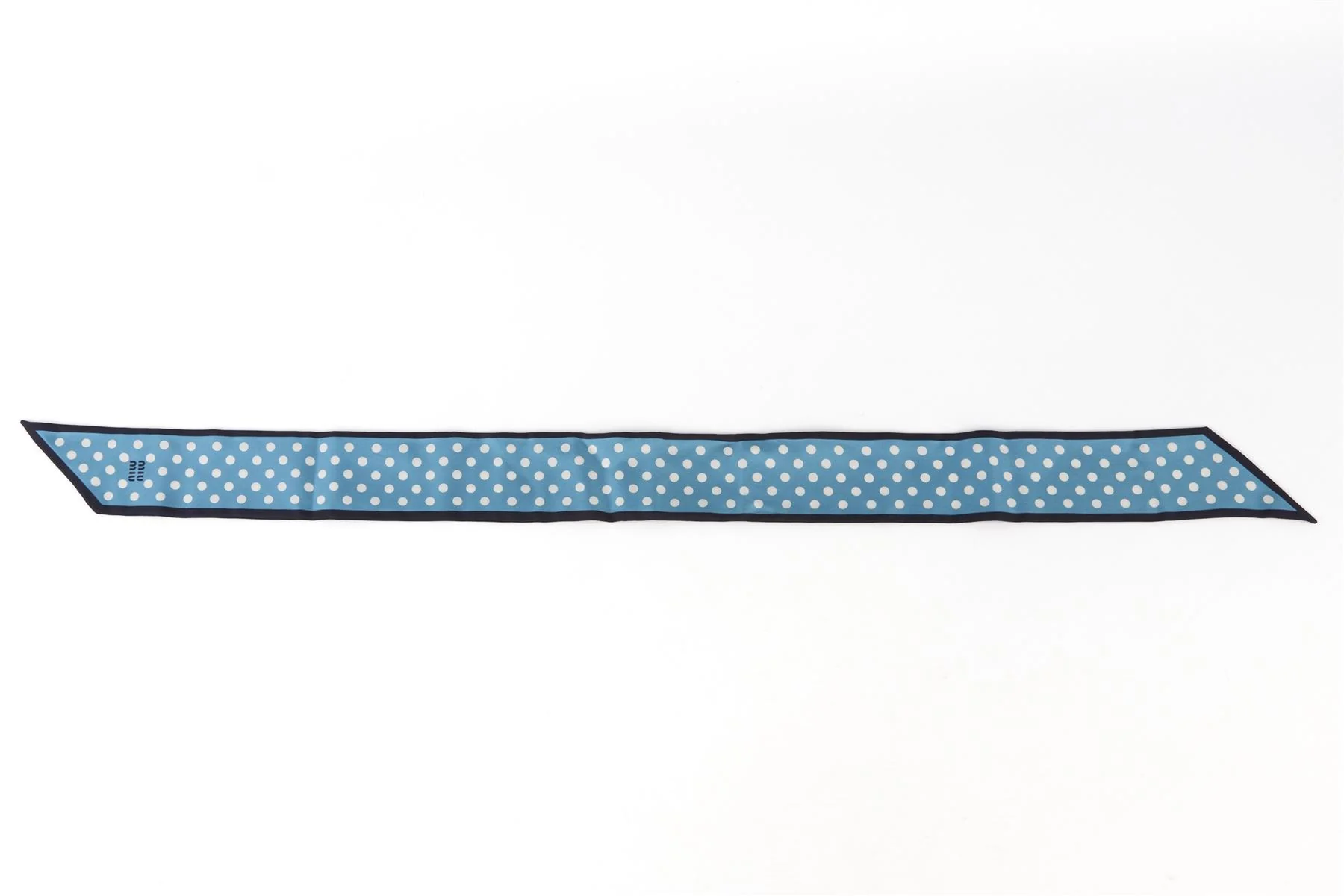 MIU MIU BLUE SILK SCARF - Image 2