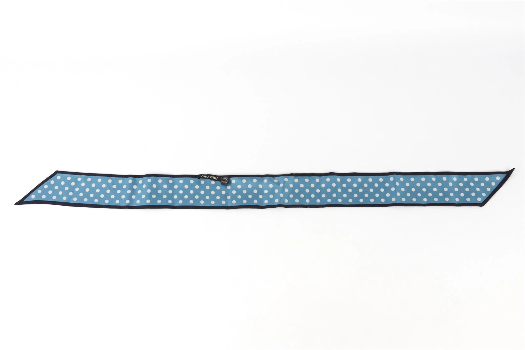 MIU MIU BLUE SILK SCARF - Image 3