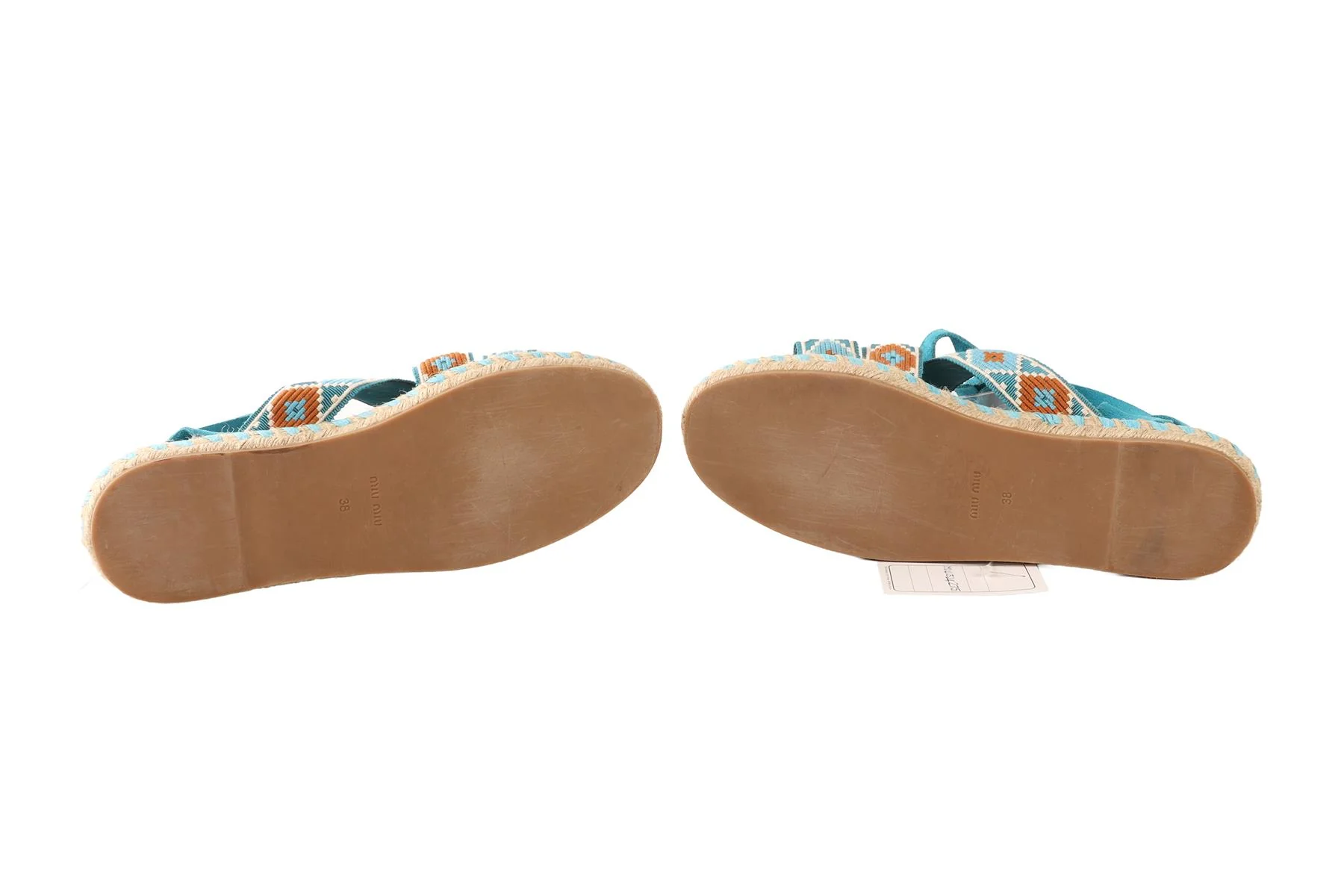 MIU MIU BLUE SUEDE SANDALS EU 38 UK 5 US 8 - Image 6