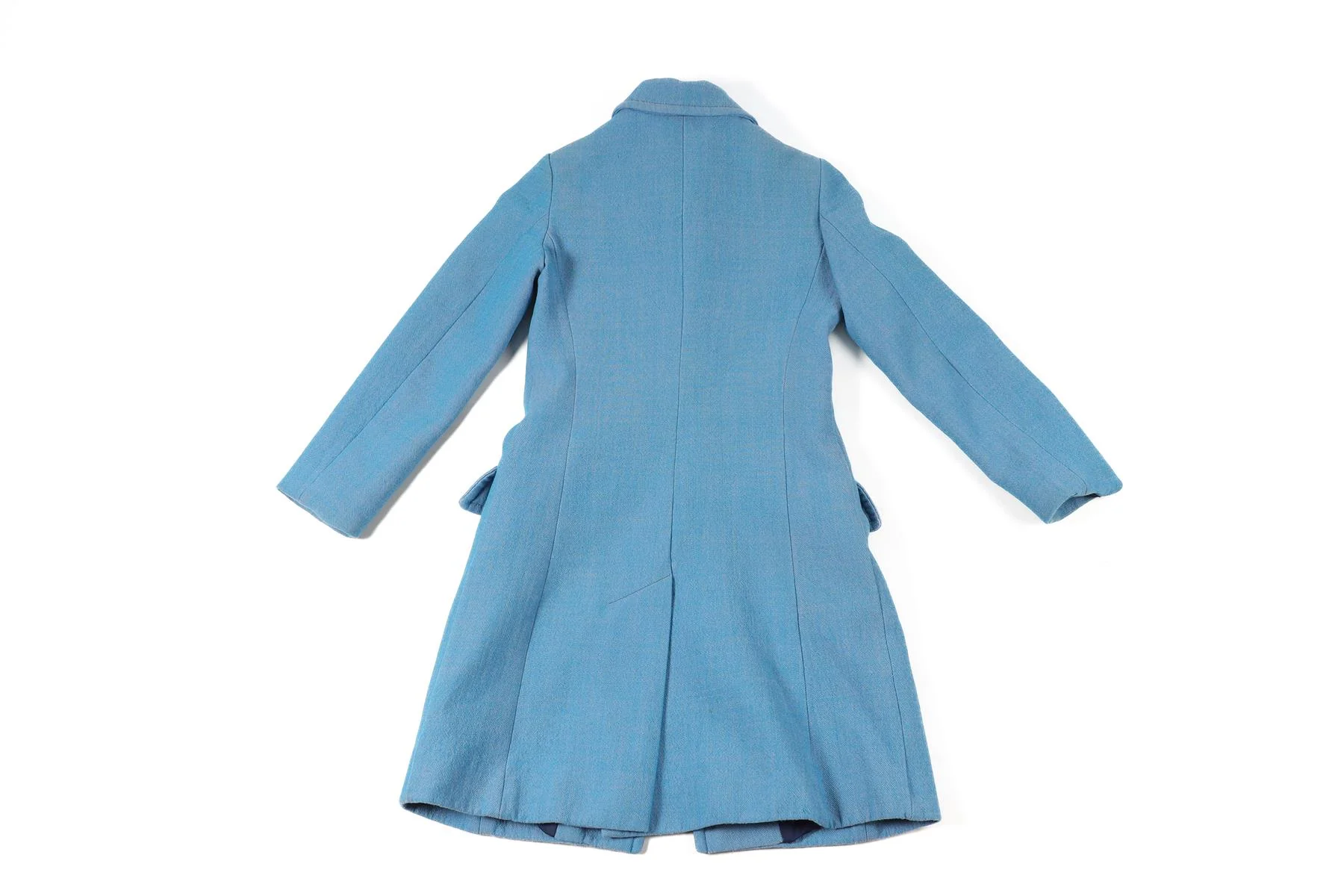 MIU MIU BLUE WOOL COAT IT 36 UK 4 - Image 4
