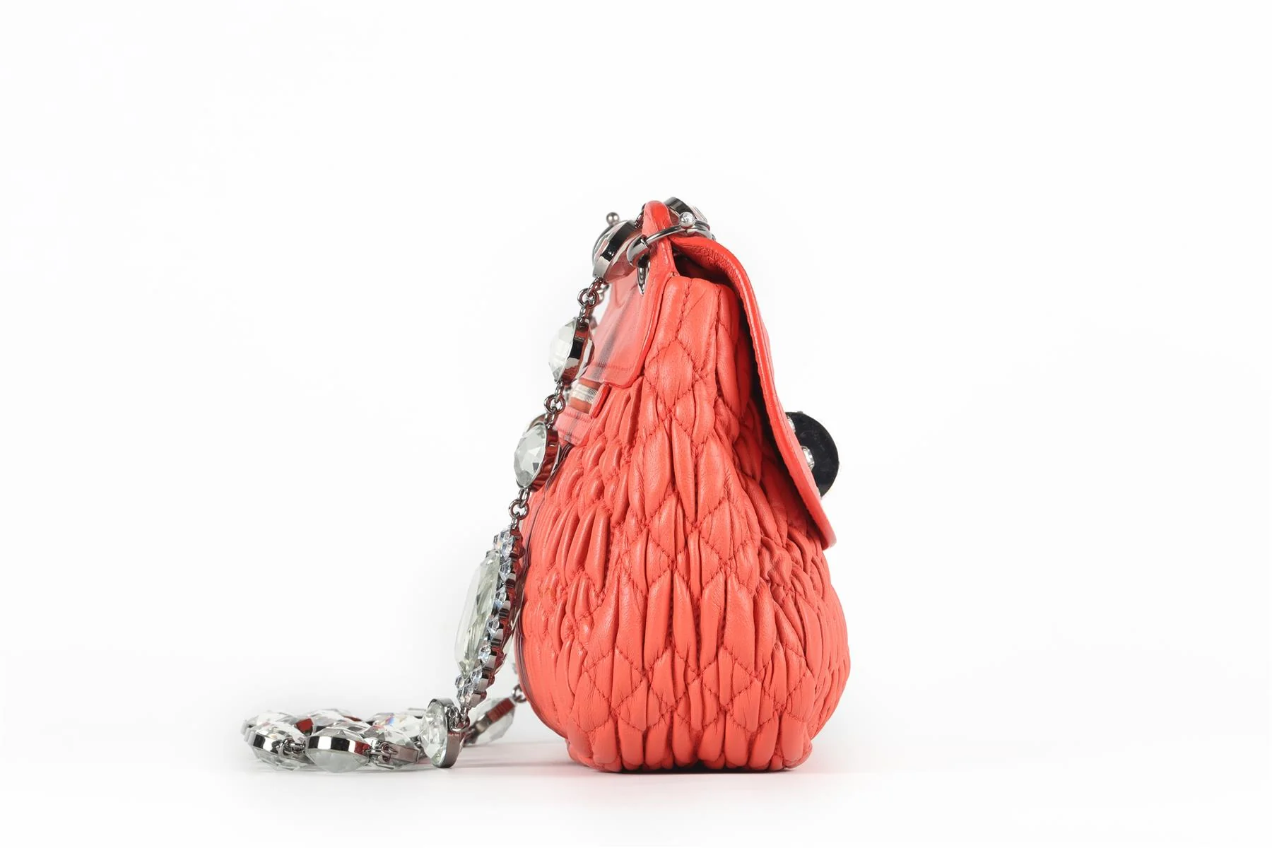 MIU MIU CORAL MATELASSÉ LEATHER SHOULDER BAG - Image 5