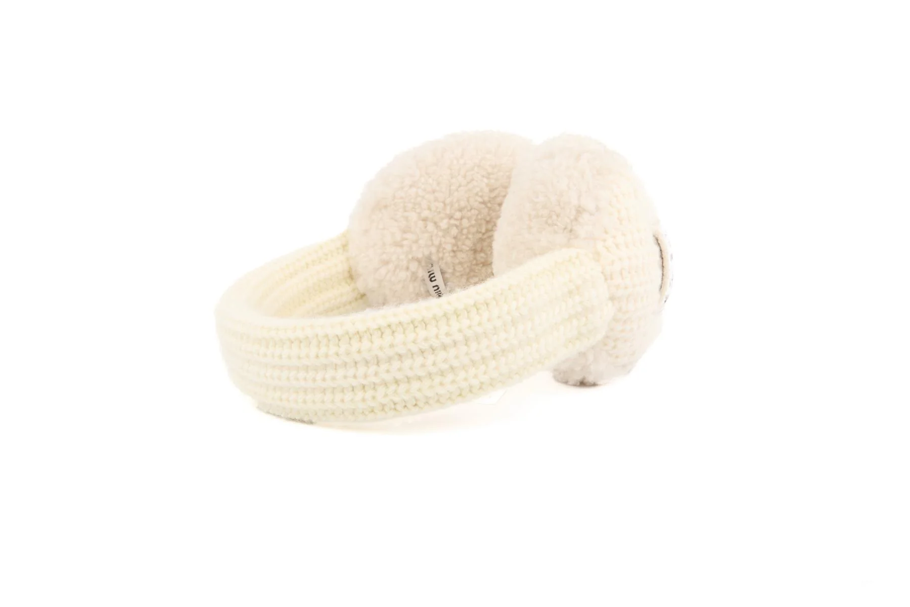 MIU MIU CREAM CASHMERE EAR MUFFS - Image 7