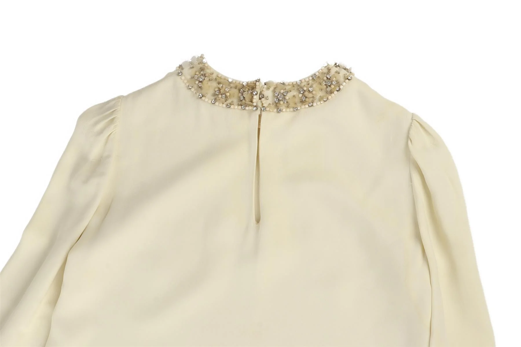 MIU MIU CREAM CREPE MIDI DRESS IT 38 UK 6 - Image 5