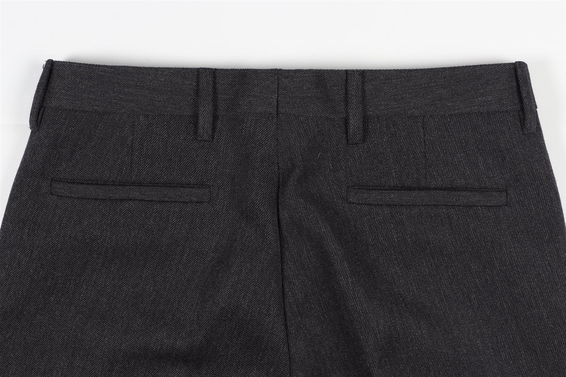 MIU MIU DARK GREY WOOL CROPPED TROUSERS IT 38 - Image 5