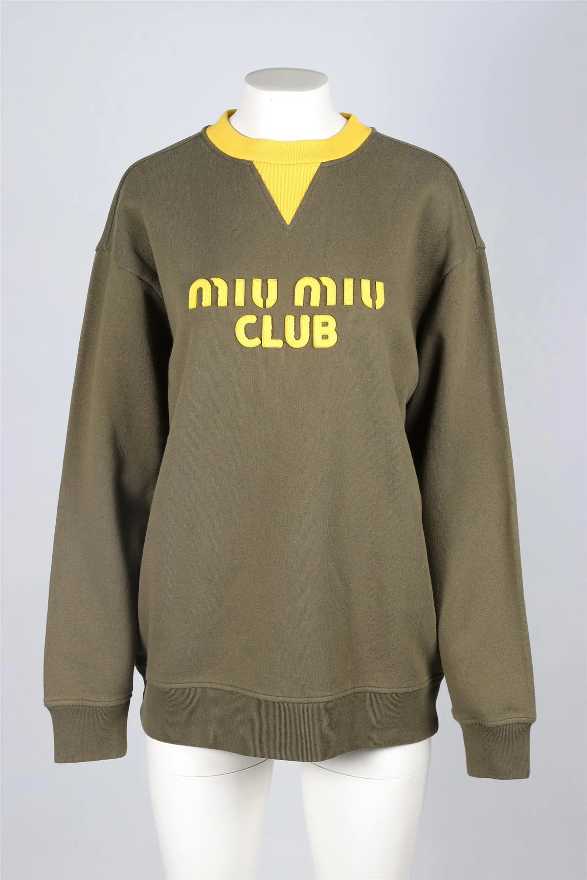 MIU MIU GREEN COTTON SWEATSHIRT SMALL - Image 2
