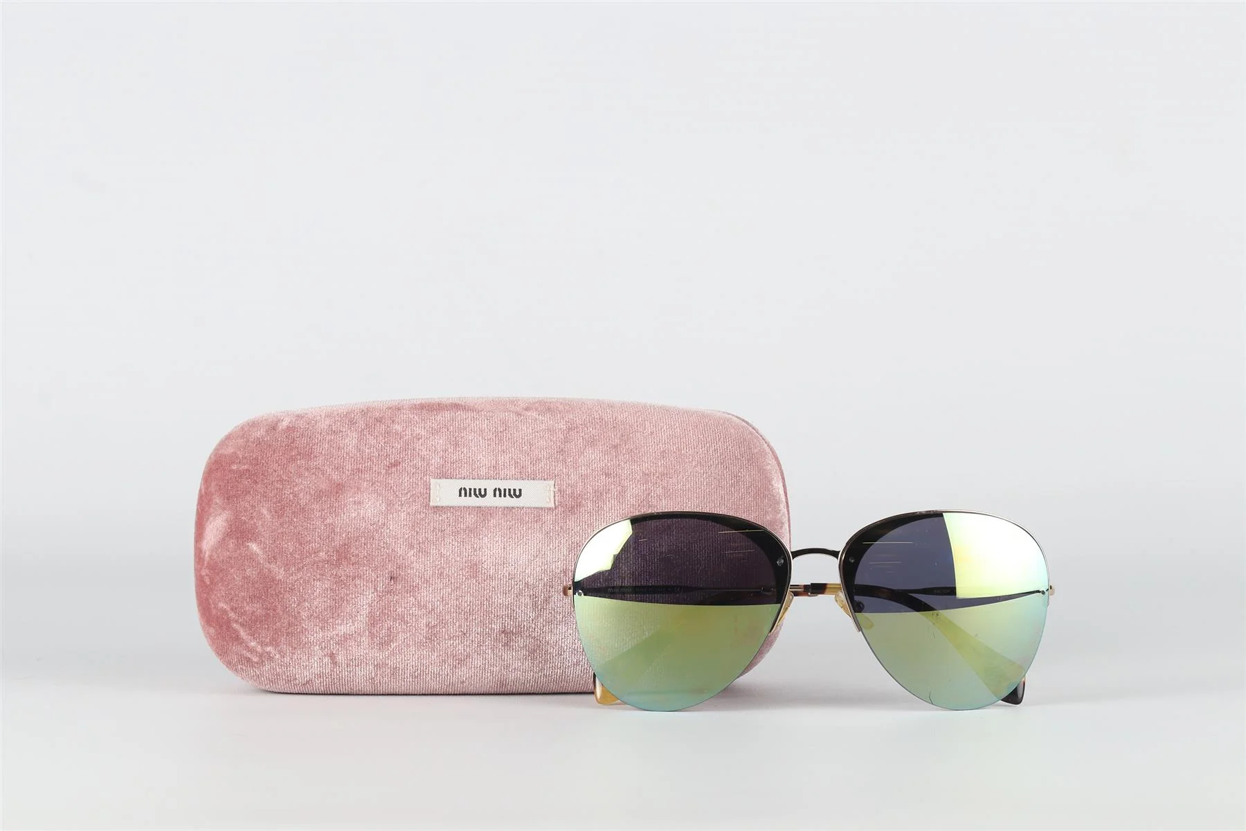 MIU MIU GREEN METAL SUNGLASSES - Image 7