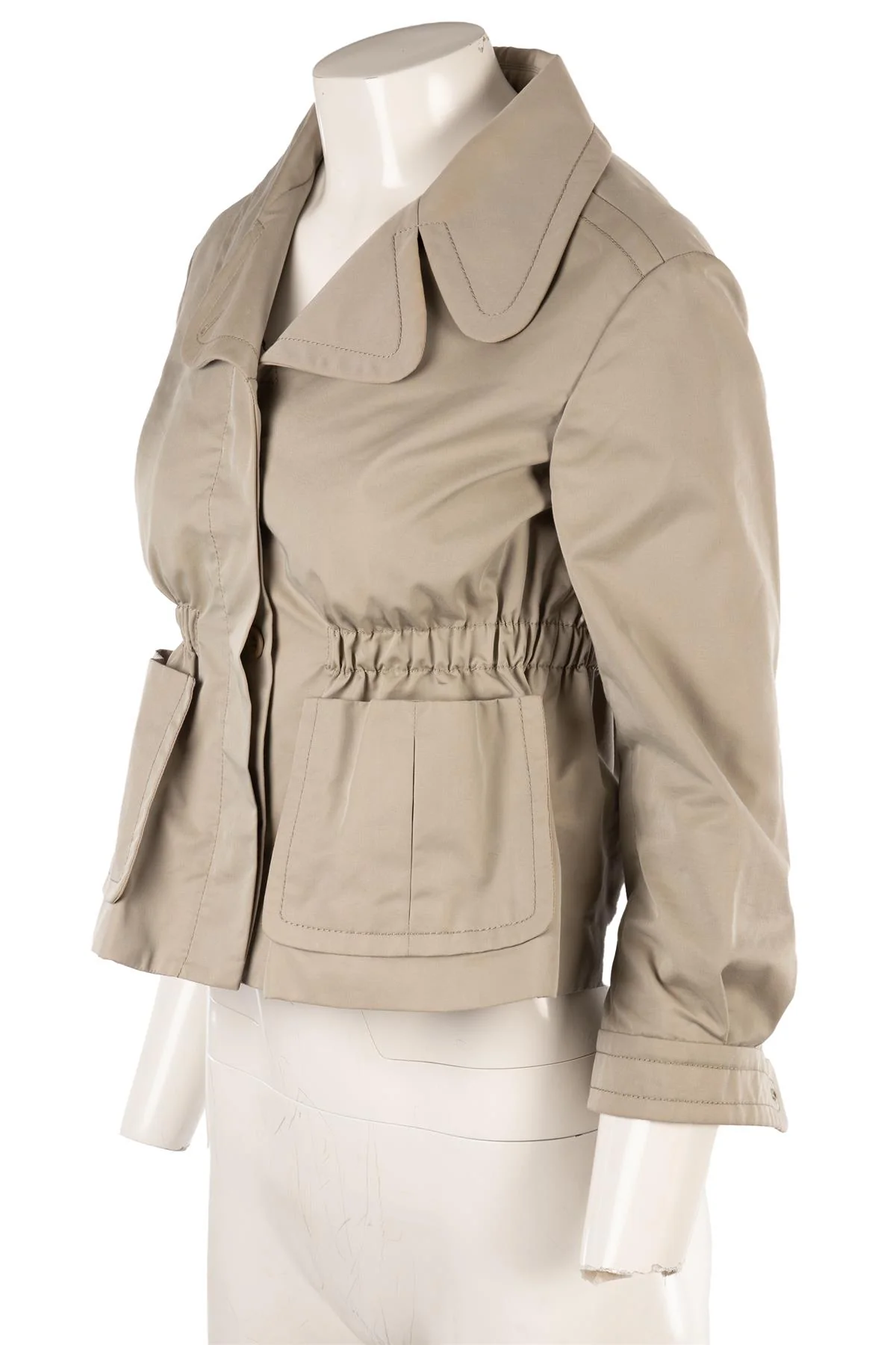 MIU MIU GREY COTTON JACKET IT 42 UK 10 - Image 3
