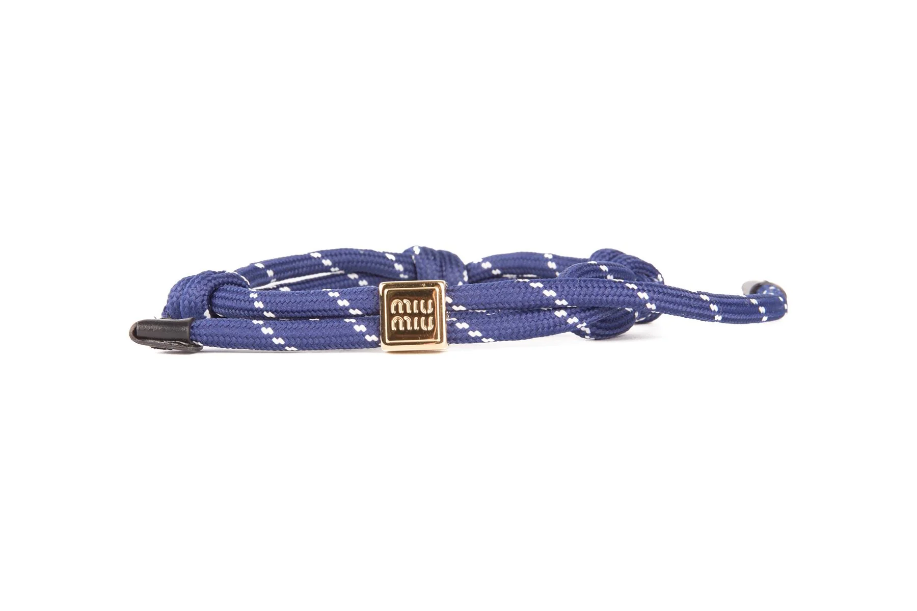 MIU MIU NAVY CORD BRACELET ONE SIZE - Image 2