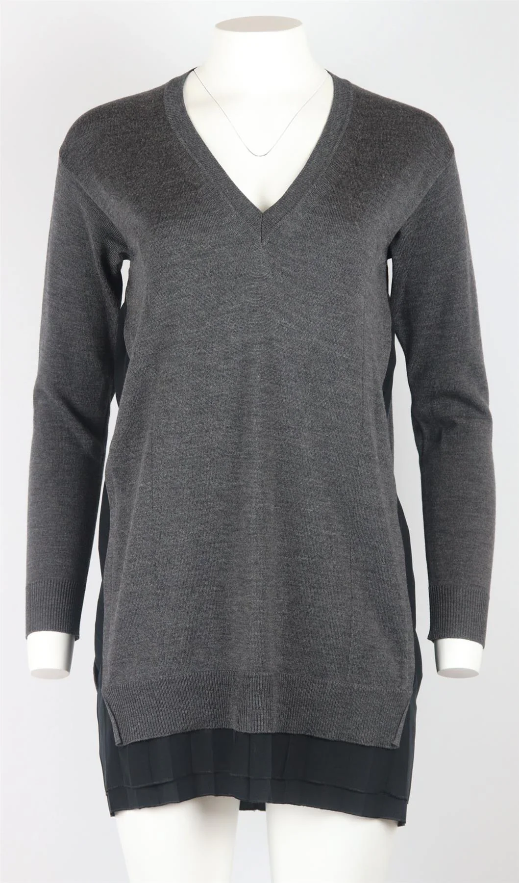 MIU MIU SILK TRIMMED WOOL SWEATER DRESS IT 38 UK 6 - Image 2