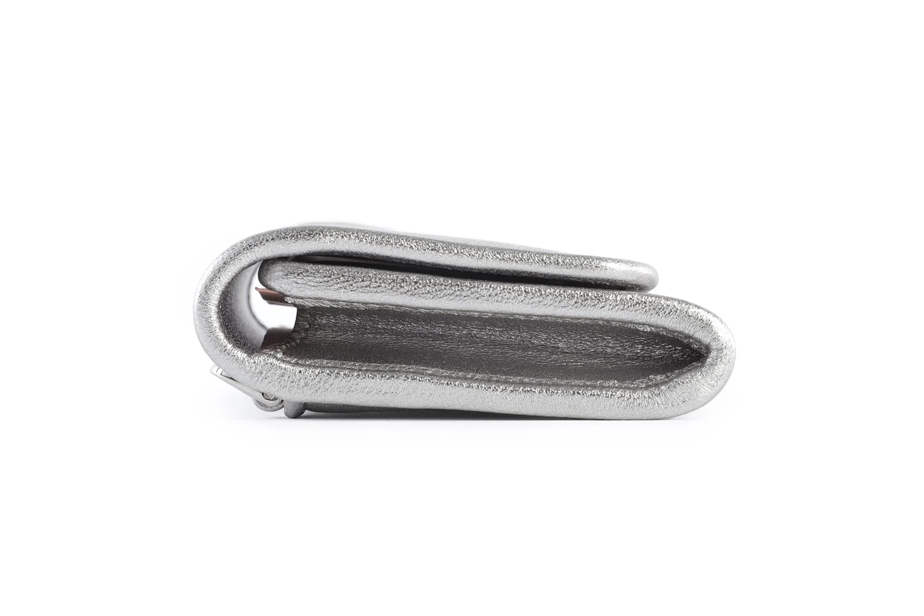 MIU MIU SILVER LEATHER WALLET ON CHAIN - Image 6