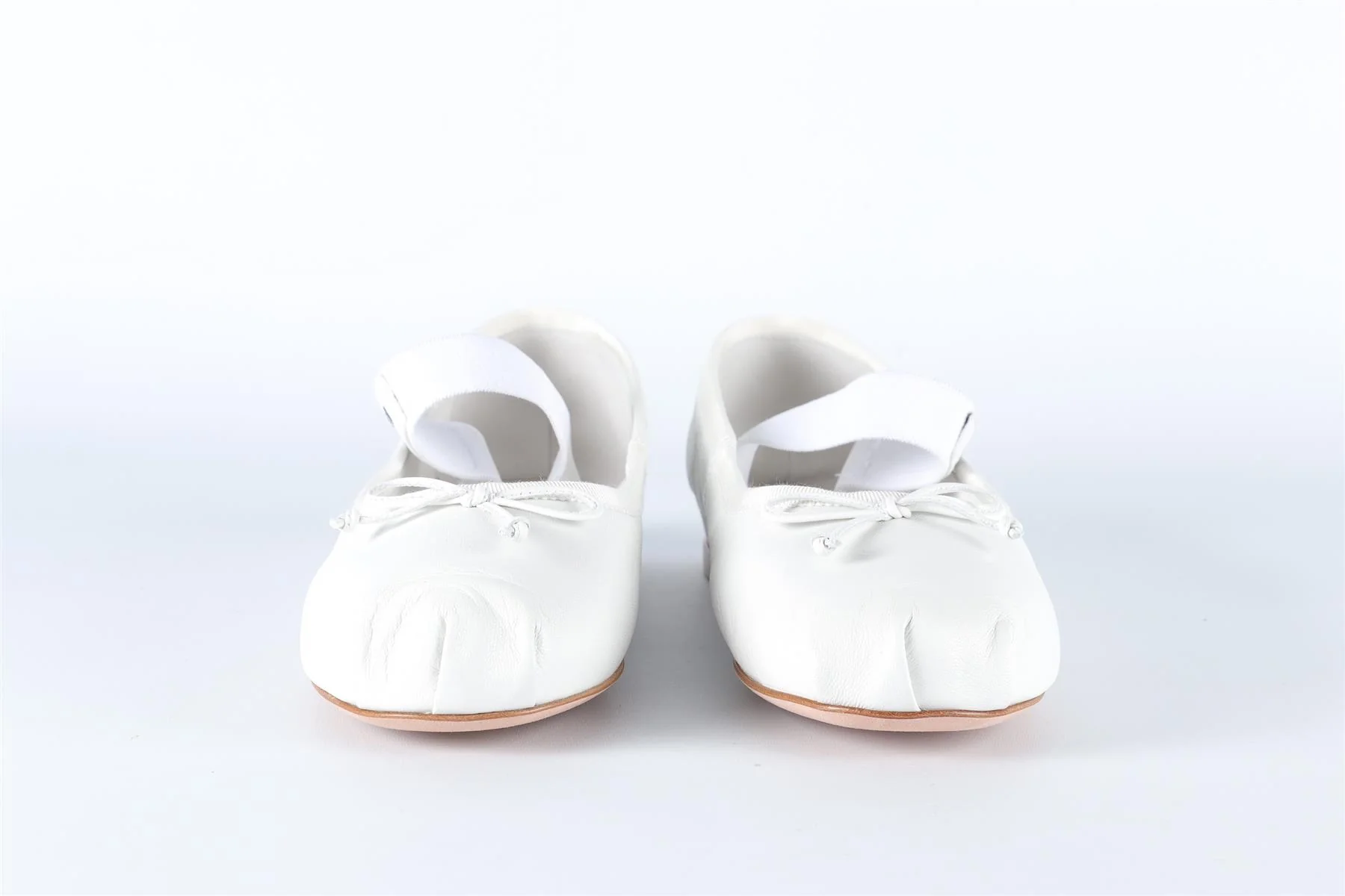 MIU MIU WHITE LEATHER BALLET FLATS EU 38 UK 5 US 8 - Image 3