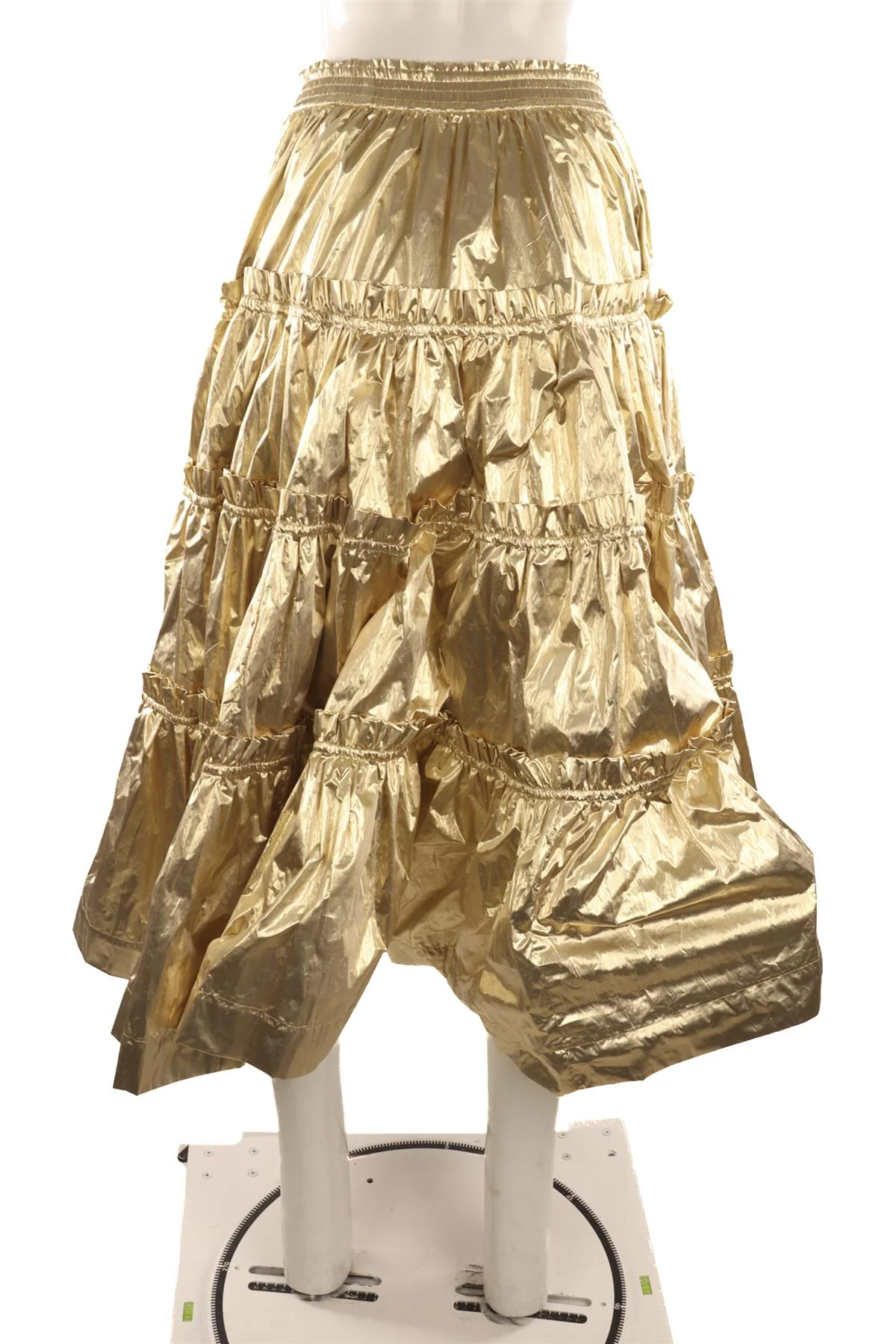 MOLLY GODDARD GOLD LUREX MAXI SKIRT UK 8 - Image 4