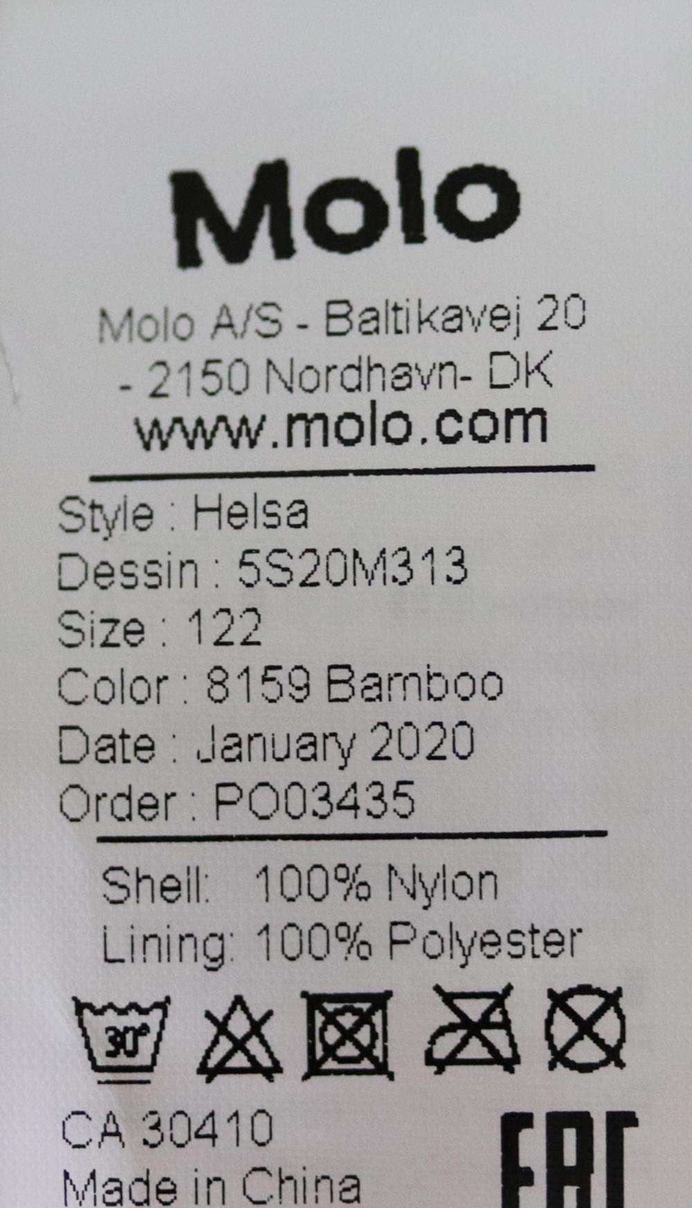 MOLO KIDS GIRLS METALLIC BOMBER JACKET 7 YEARS - Image 5