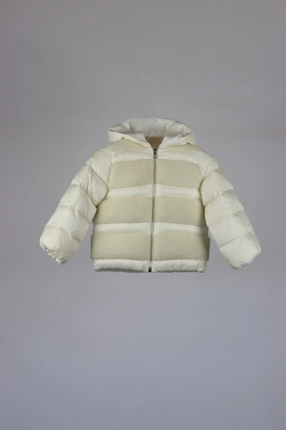 MONCLER BABY GIRLS FAUX SHEARLING DOWN PADDED JACKET 18-24 MONTHS - Image 2