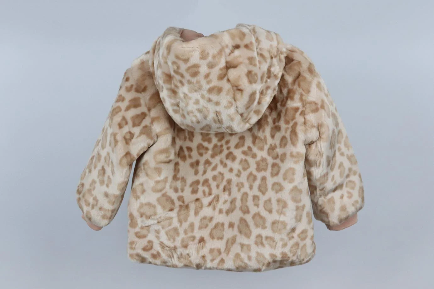 MONCLER BABY GIRLS LEOPARD PRINT FAUX FUR JACKET 18-24 MONTHS - Image 3