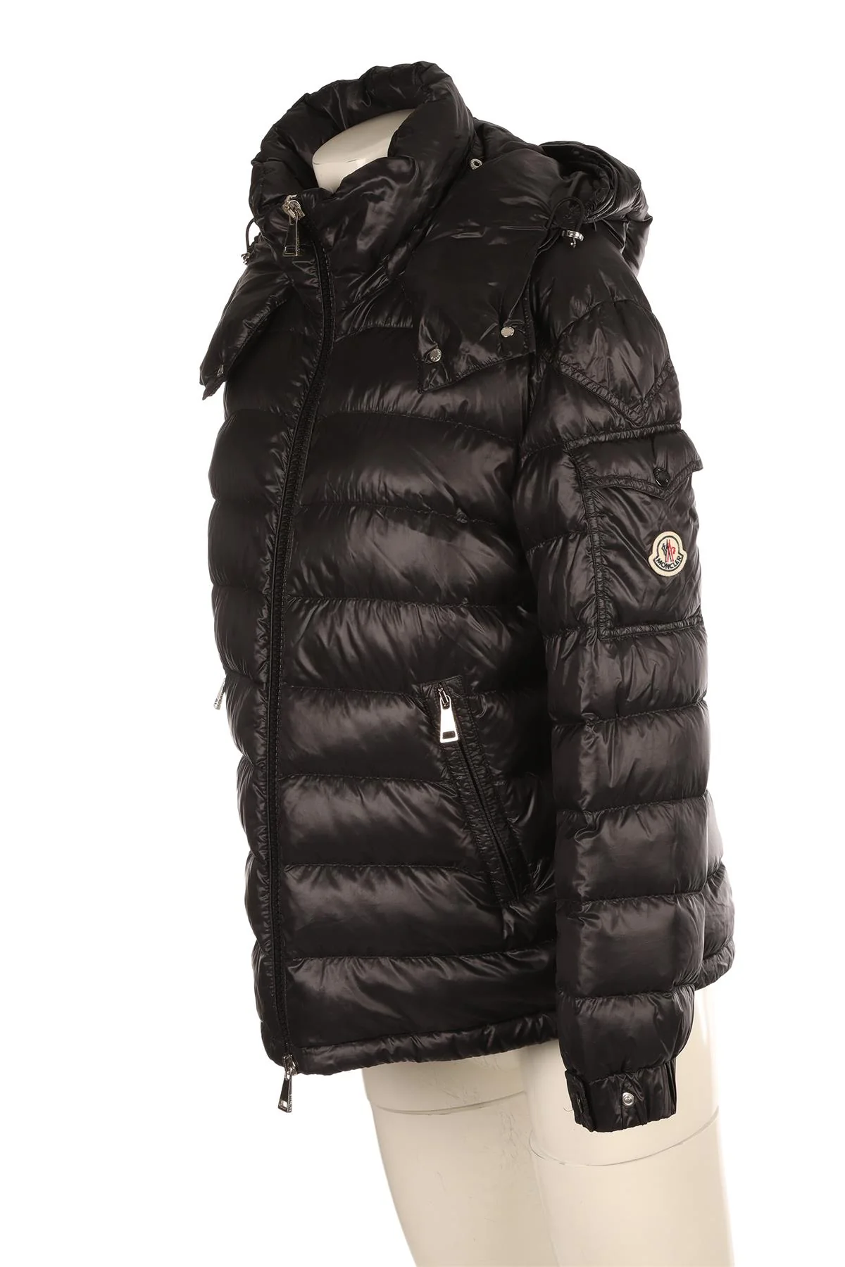 MONCLER BLACK DALLES PADDED DOWN JACKET LARGE - Image 3