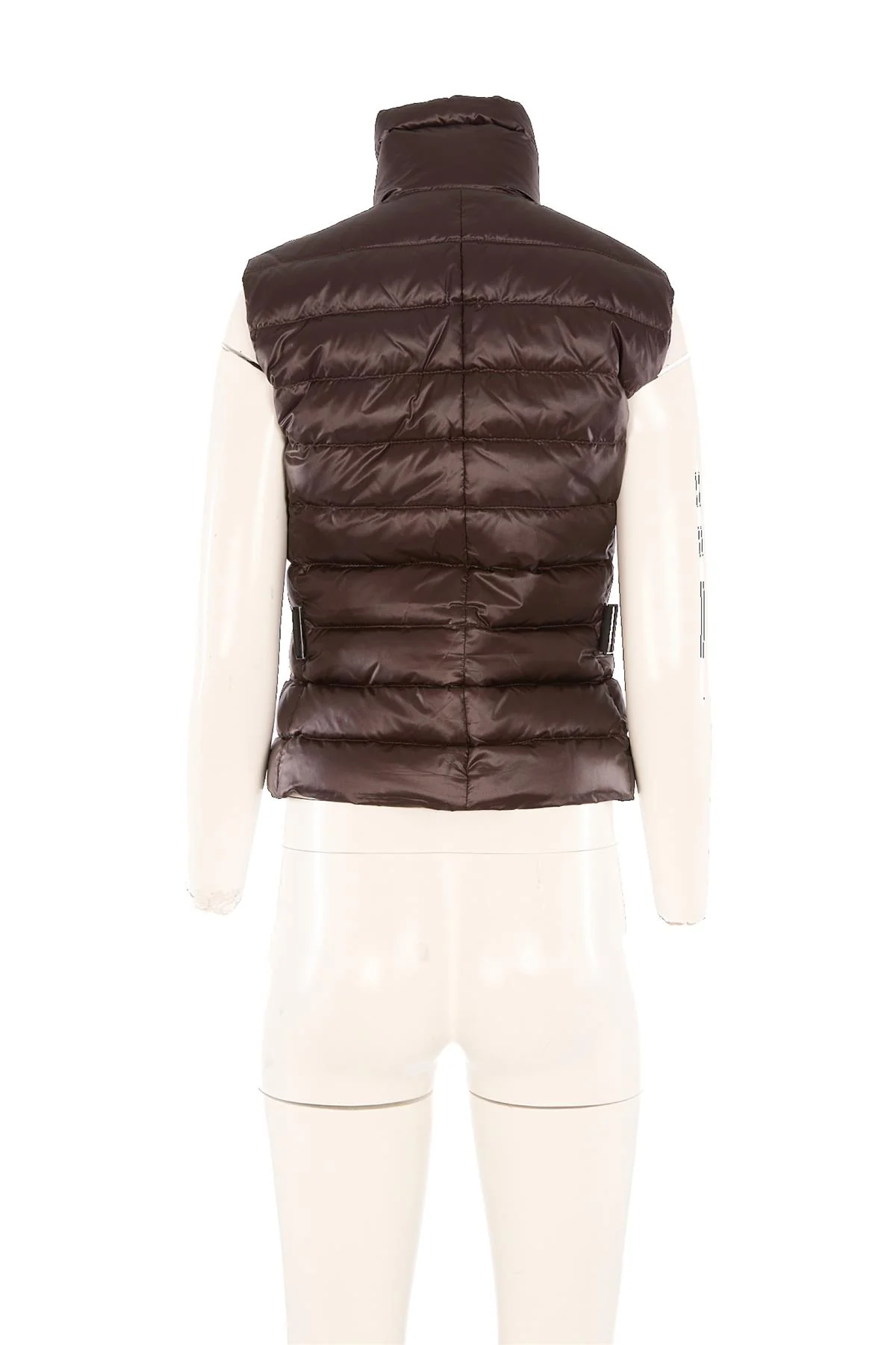MONCLER BROWN PADDED DOWN GILET 1 UK 8 - Image 4