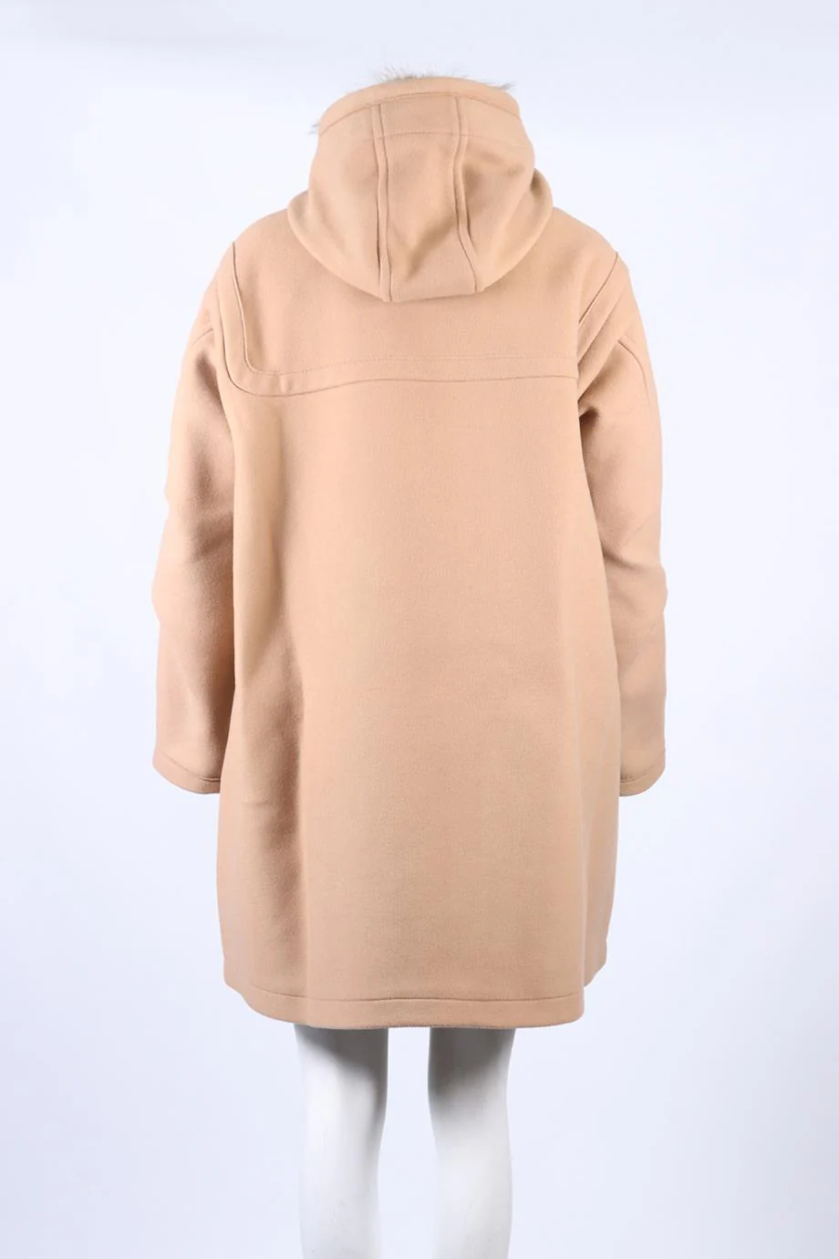 MONCLER FOX FUR AND WOOL BLEND COAT UK 8 - Image 4