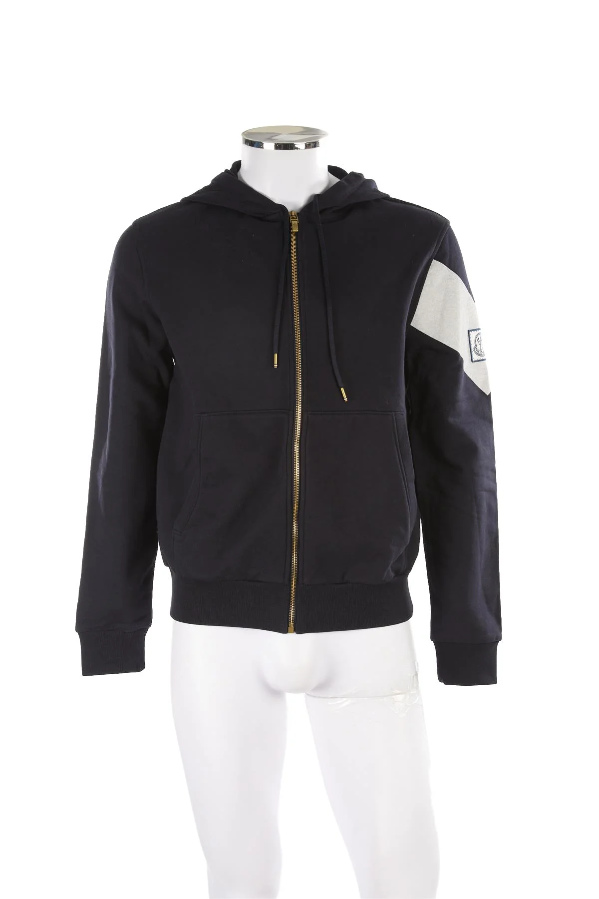 MONCLER GAMME BLEU NAVY MEN'S COTTON HOODIE LARGE - Image 2