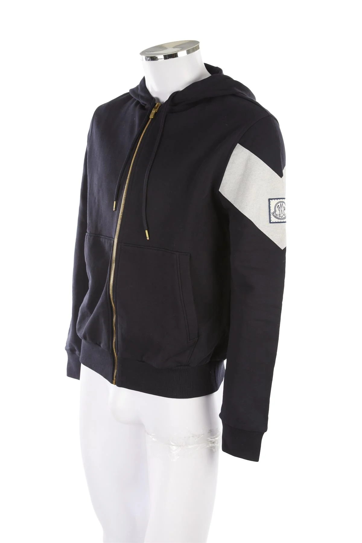 MONCLER GAMME BLEU NAVY MEN'S COTTON HOODIE LARGE - Image 3