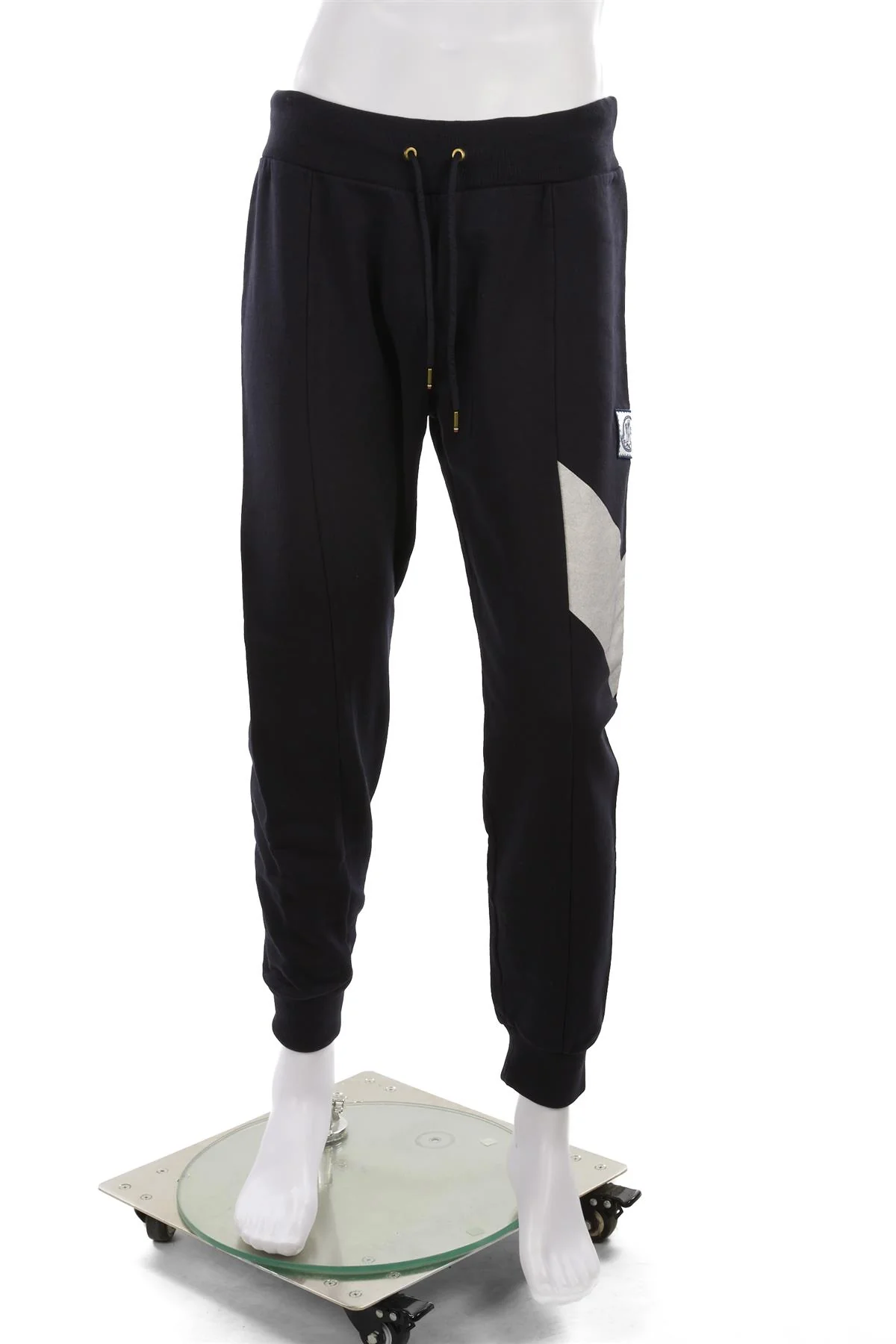 MONCLER GAMME BLEU NAVY MEN'S COTTON TRACK PANTS LARGE - Image 2