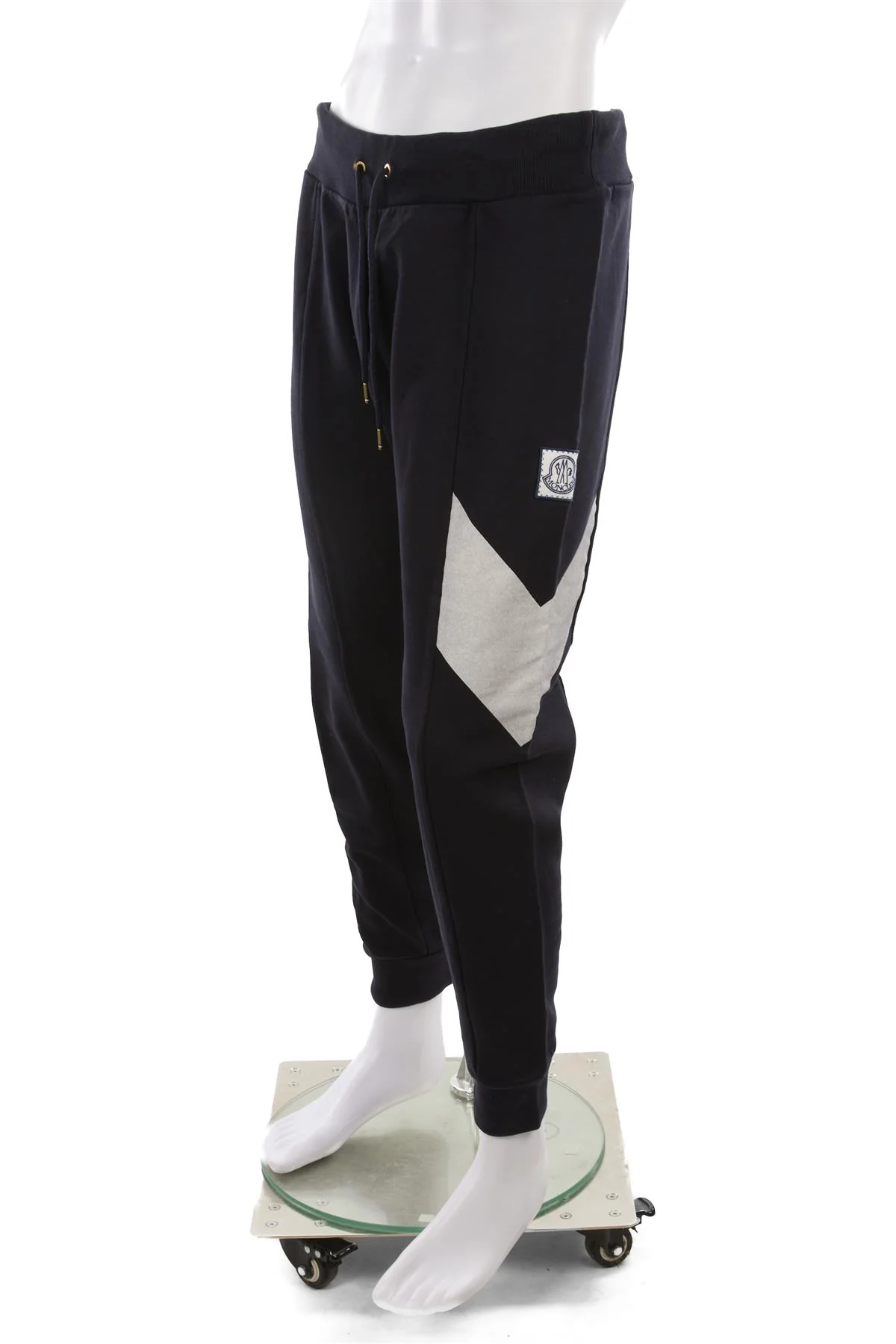 MONCLER GAMME BLEU NAVY MEN'S COTTON TRACK PANTS LARGE - Image 3