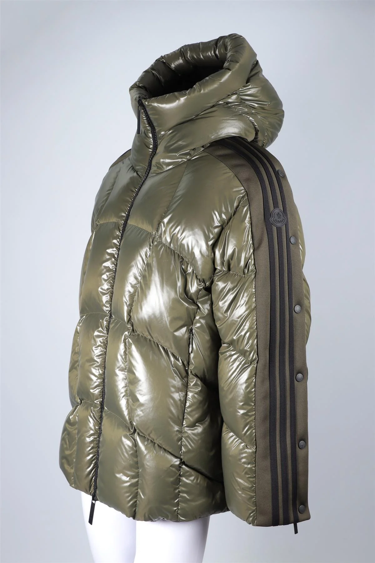 MONCLER GENIUS + ADIDAS ORIGINALS GREEN MEN'S PADDED DOWN JACKET UK/US 40 - Image 3