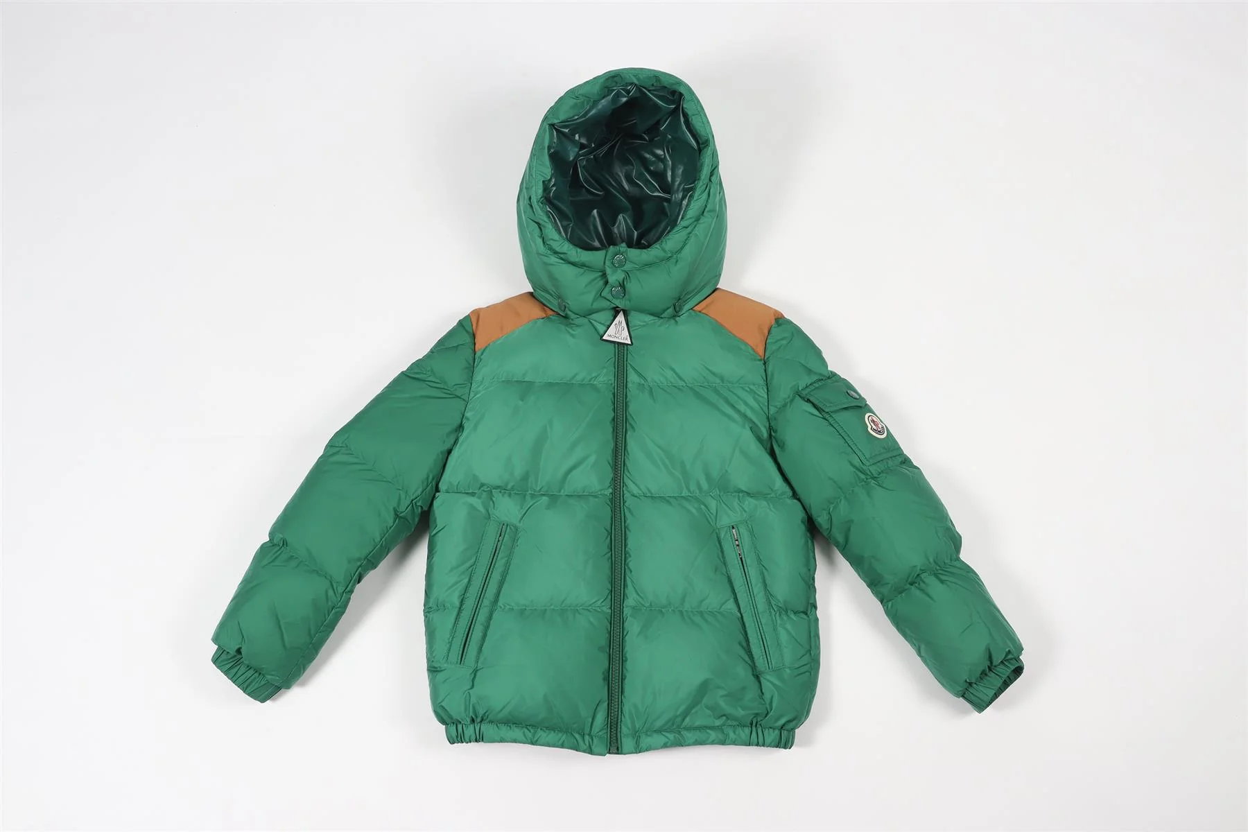 MONCLER GREEN KIDS BOYS PADDED JACKET 10 YEARS - Image 2