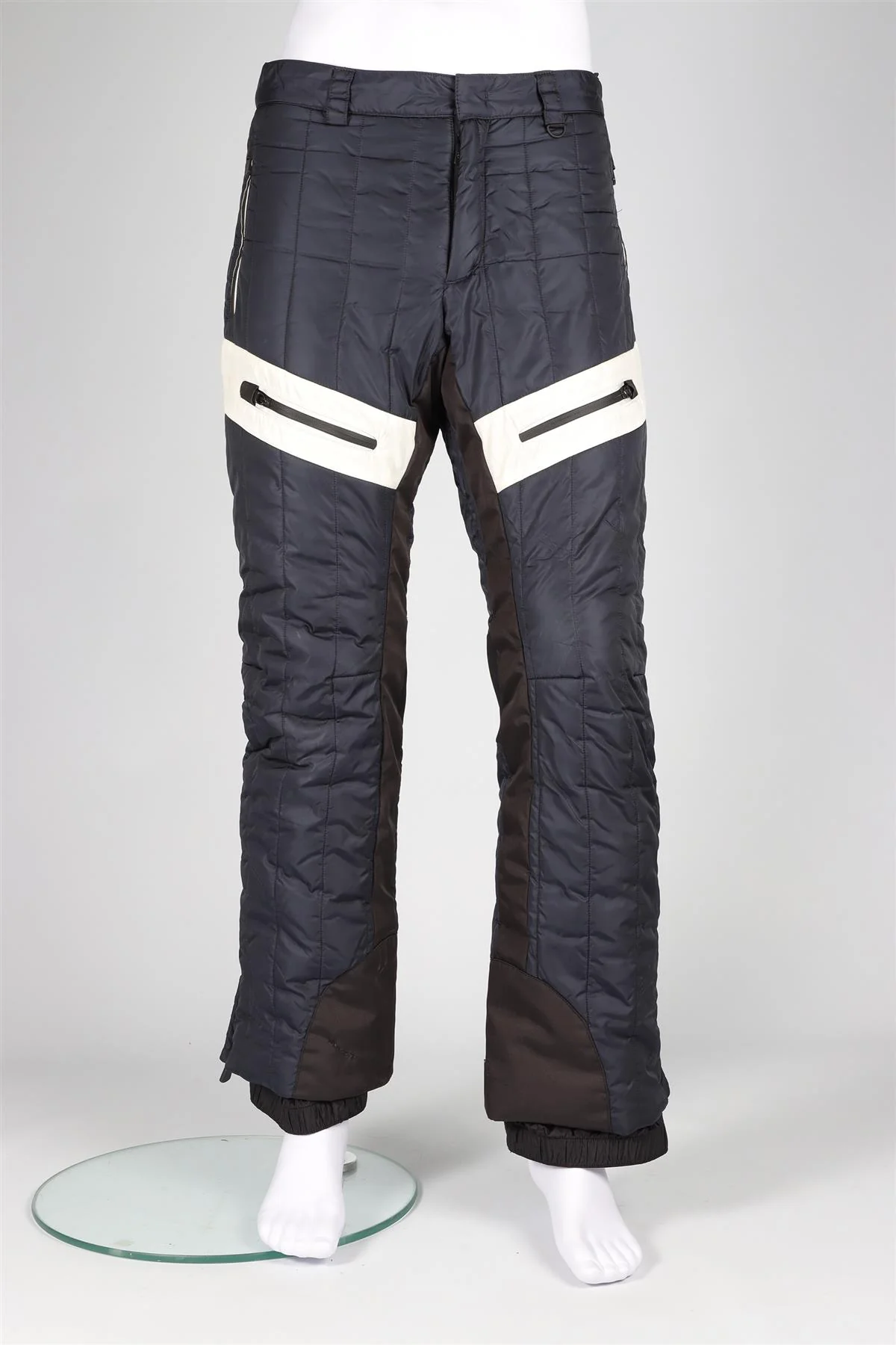 MONCLER GRENOBLE NAVY MEN'S PADDED SKI TROUSERS LARGE - Image 2