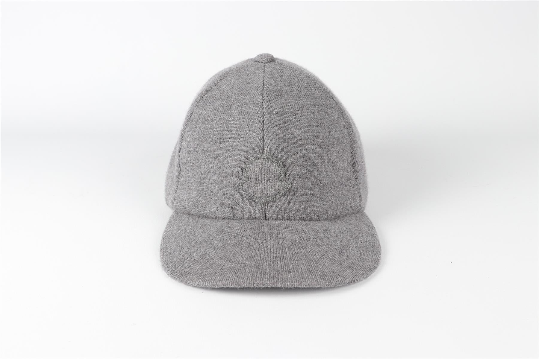MONCLER GREY CASHMERE BASEBALL CAP ONE SIZE - Image 3