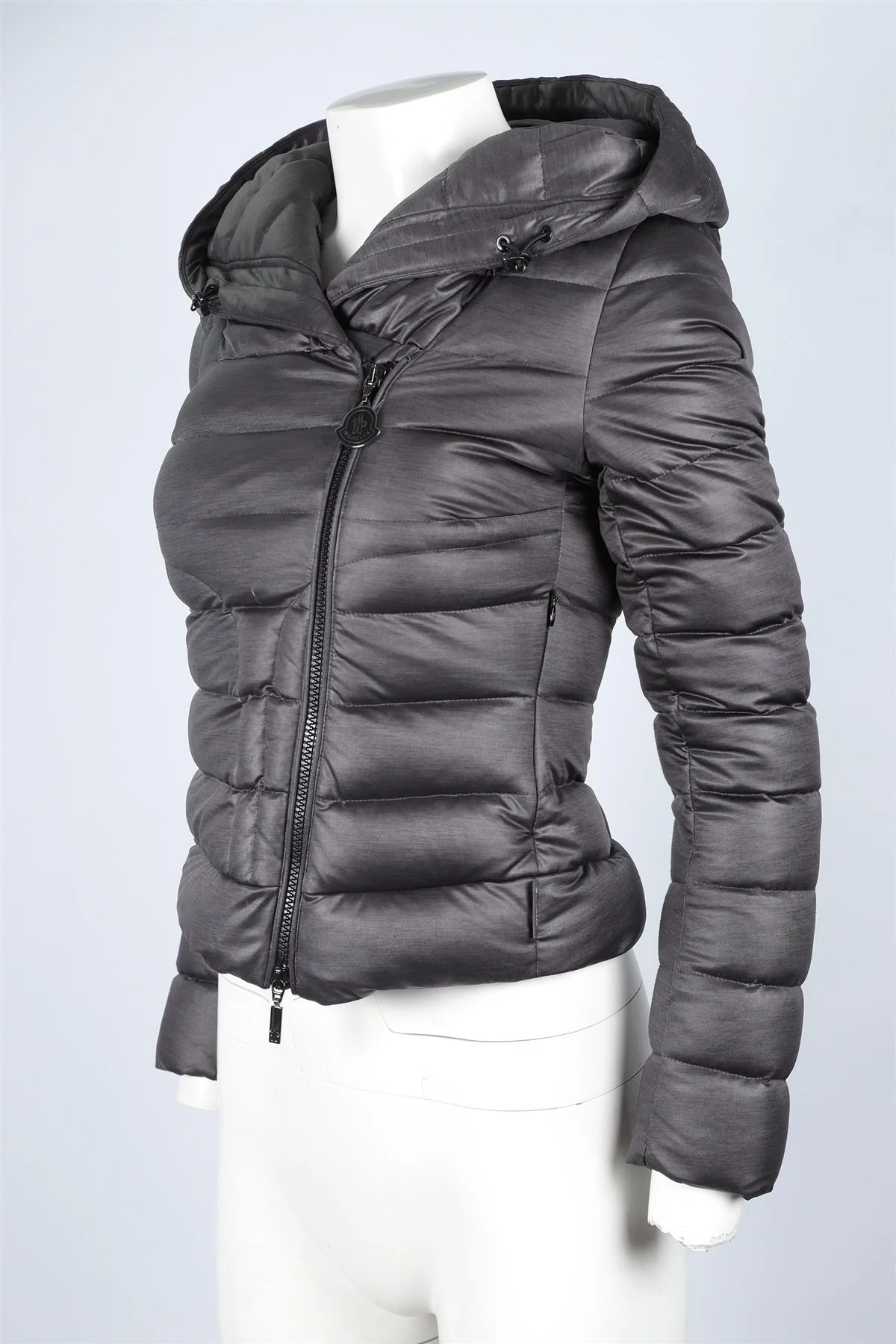 MONCLER GREY PADDED DOWN JACKET UK 6 - Image 3