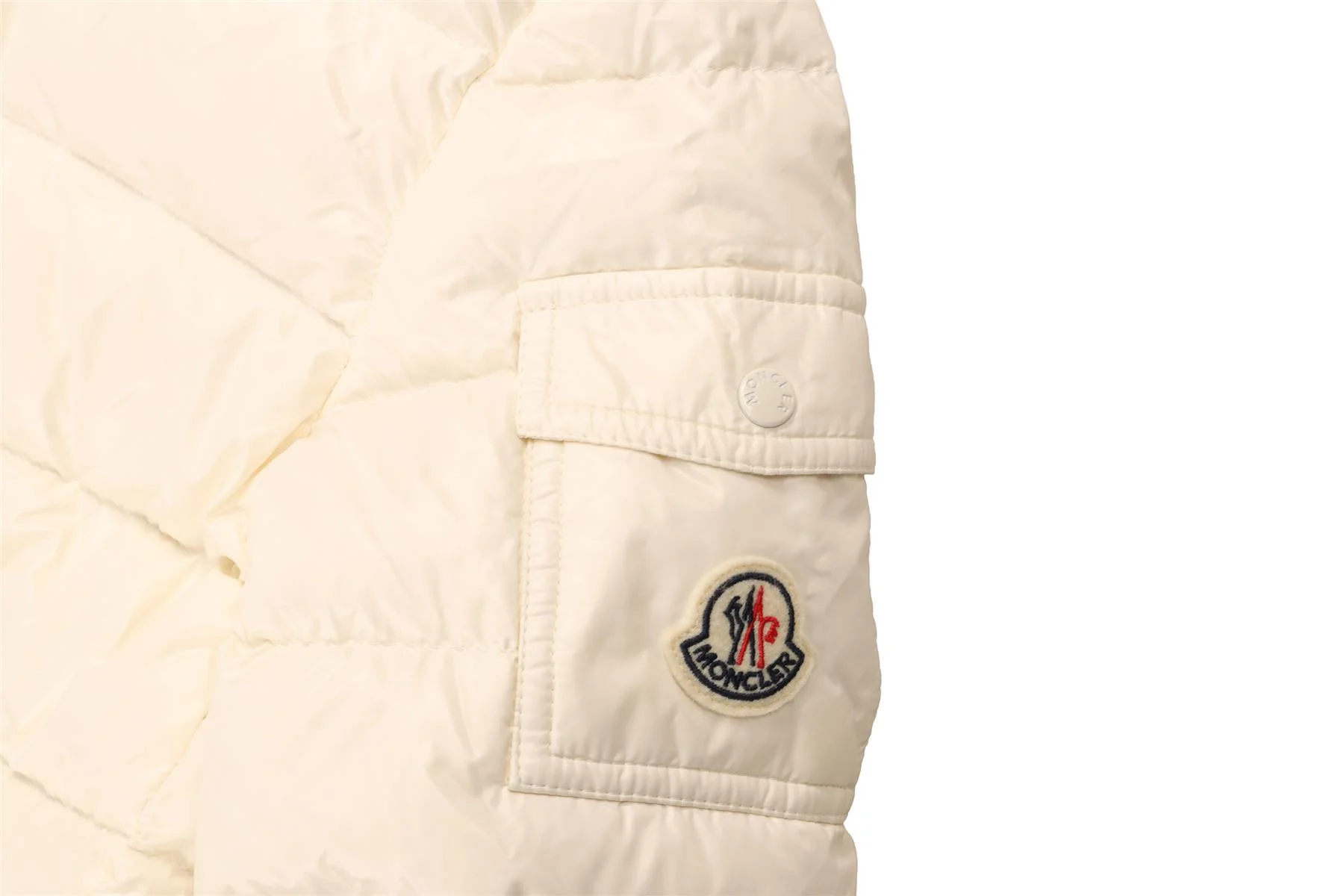 MONCLER IVORY KIDS GIRLS JACKET 12 YEARS - Image 3