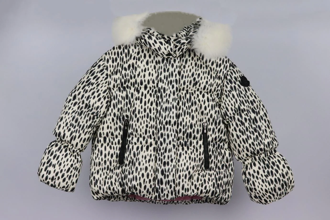 MONCLER KIDS GIRLS FUR DOWN PADDED JACKET 8 YEARS - Image 2