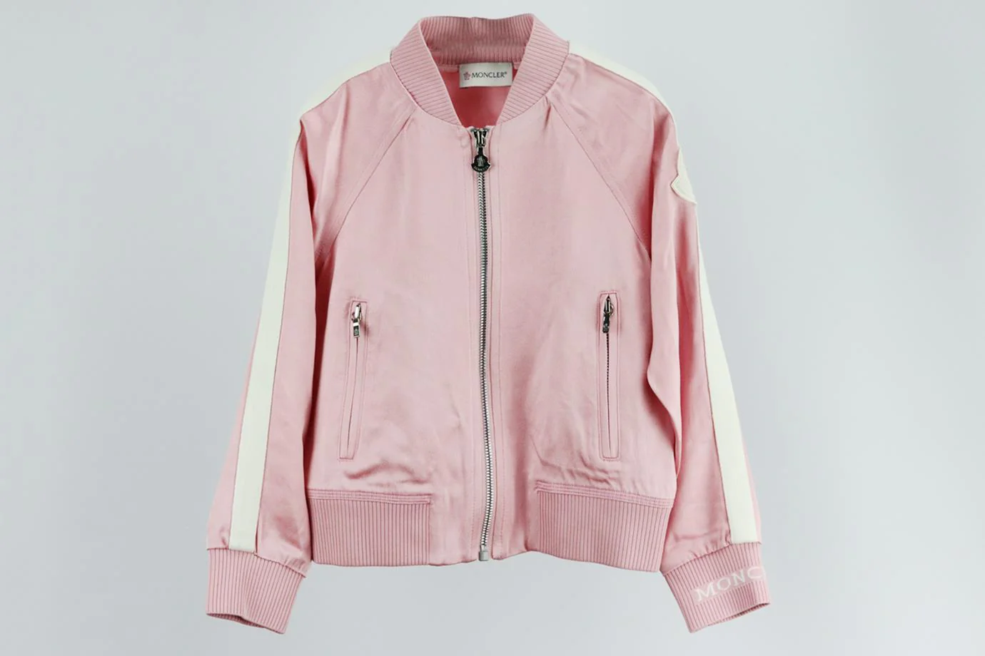 MONCLER KIDS GIRLS LOGO SATIN JACKET AND PANTS SET 8 YEARS - Image 3