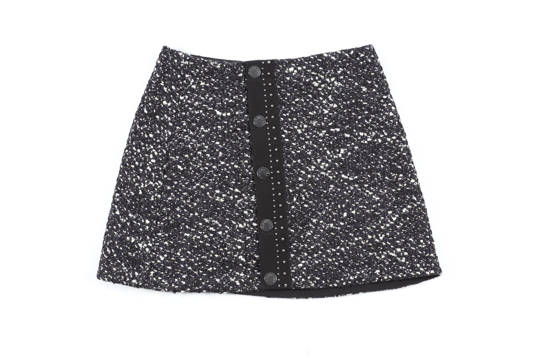 MONCLER NAVY WOOL MINI SKIRT IT 38 UK 6 - Image 2