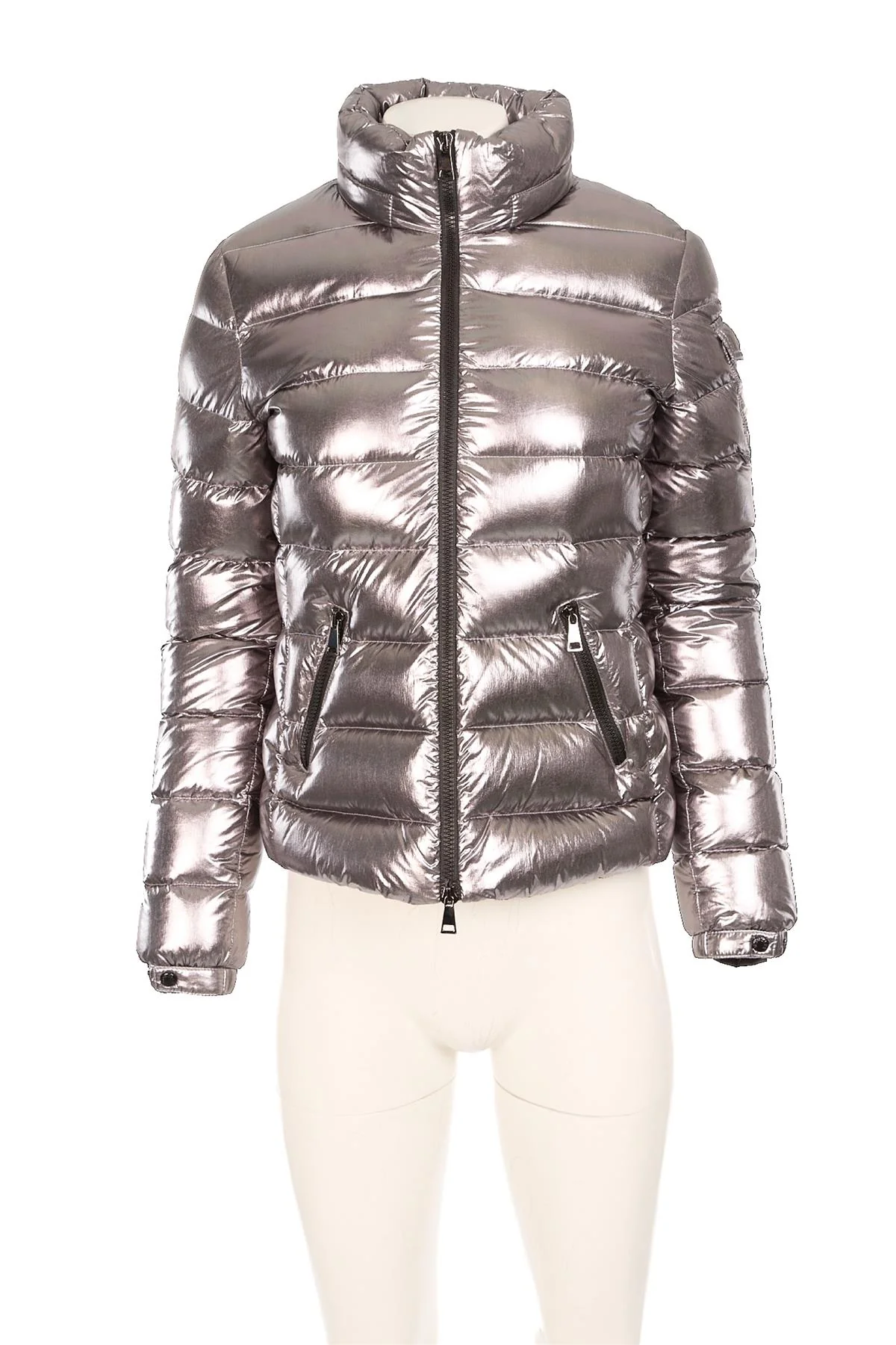 MONCLER SILVER PADDED DOWN JACKET 0 UK 6 - Image 2