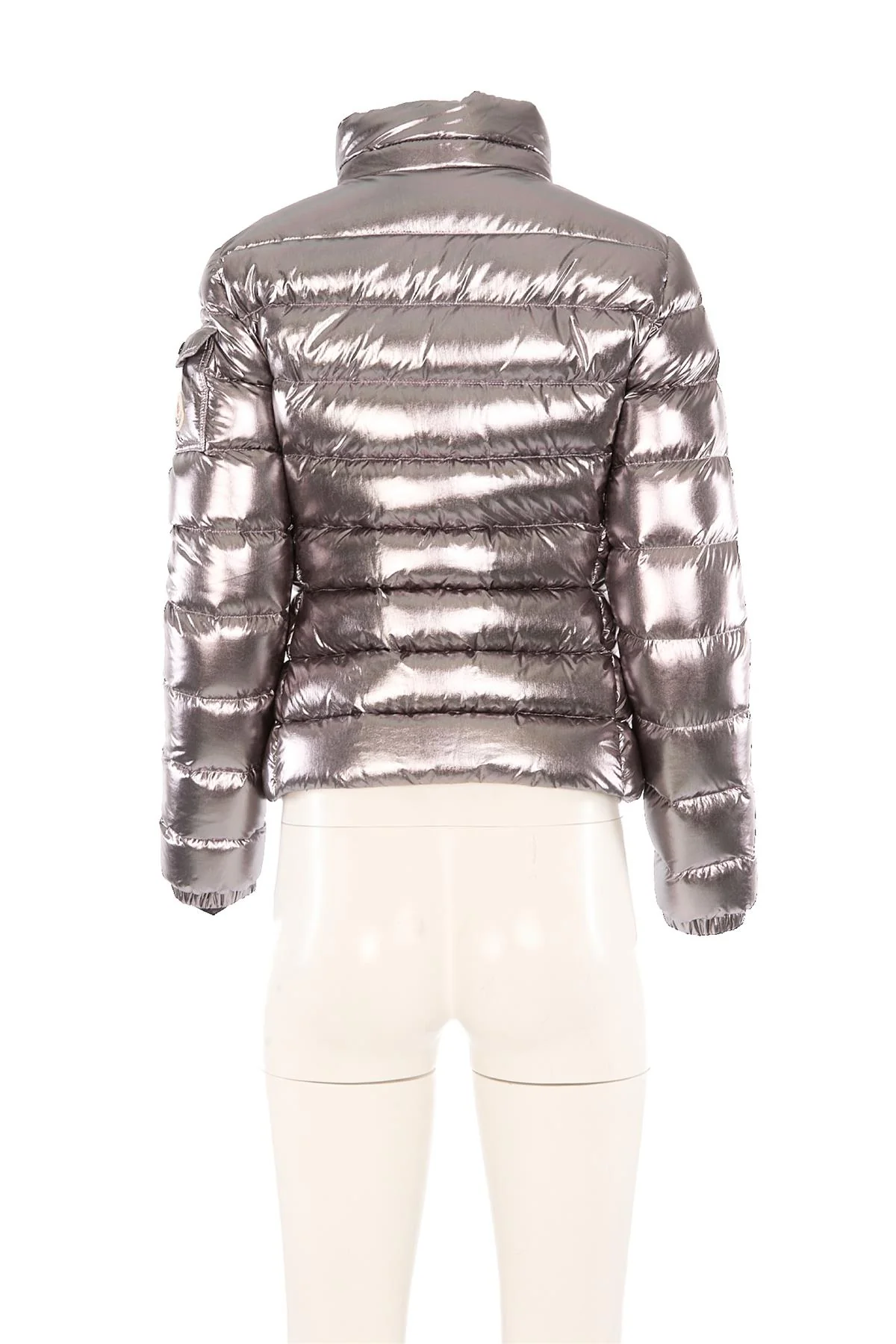 MONCLER SILVER PADDED DOWN JACKET 0 UK 6 - Image 4