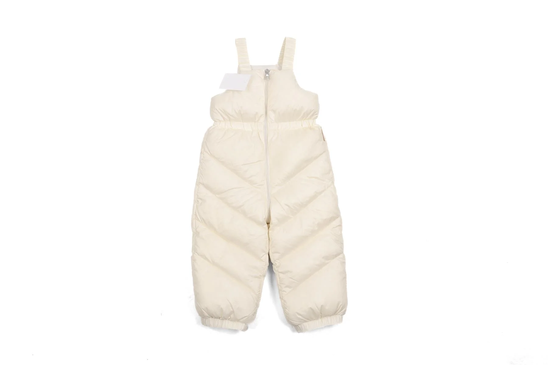 MONCLER WHITE BABY GIRLS SALOPETTES 12-18 MONTHS - Image 2