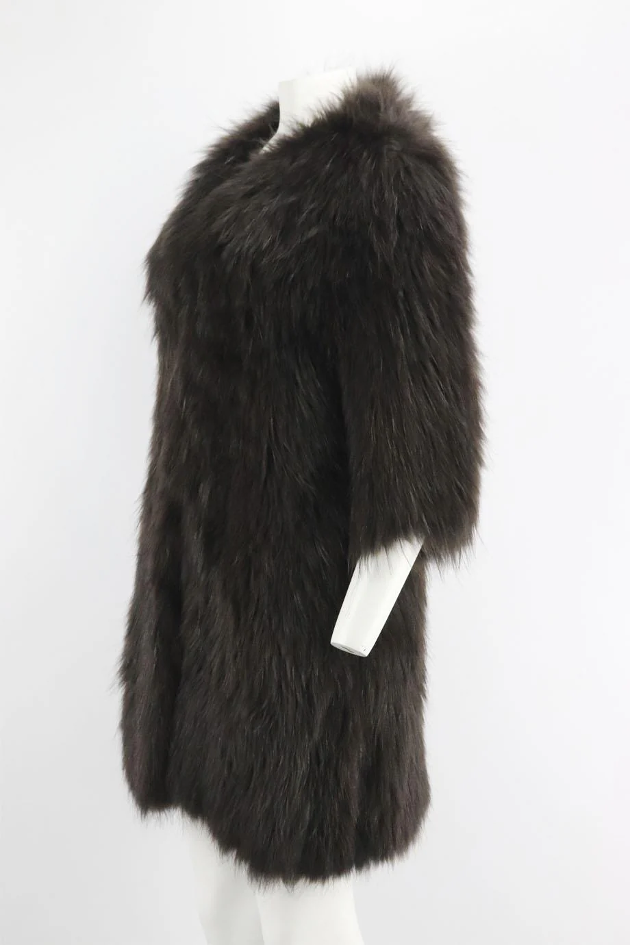 MONIKA CHIANG RACCOON FUR COAT MEDIUM - Image 3