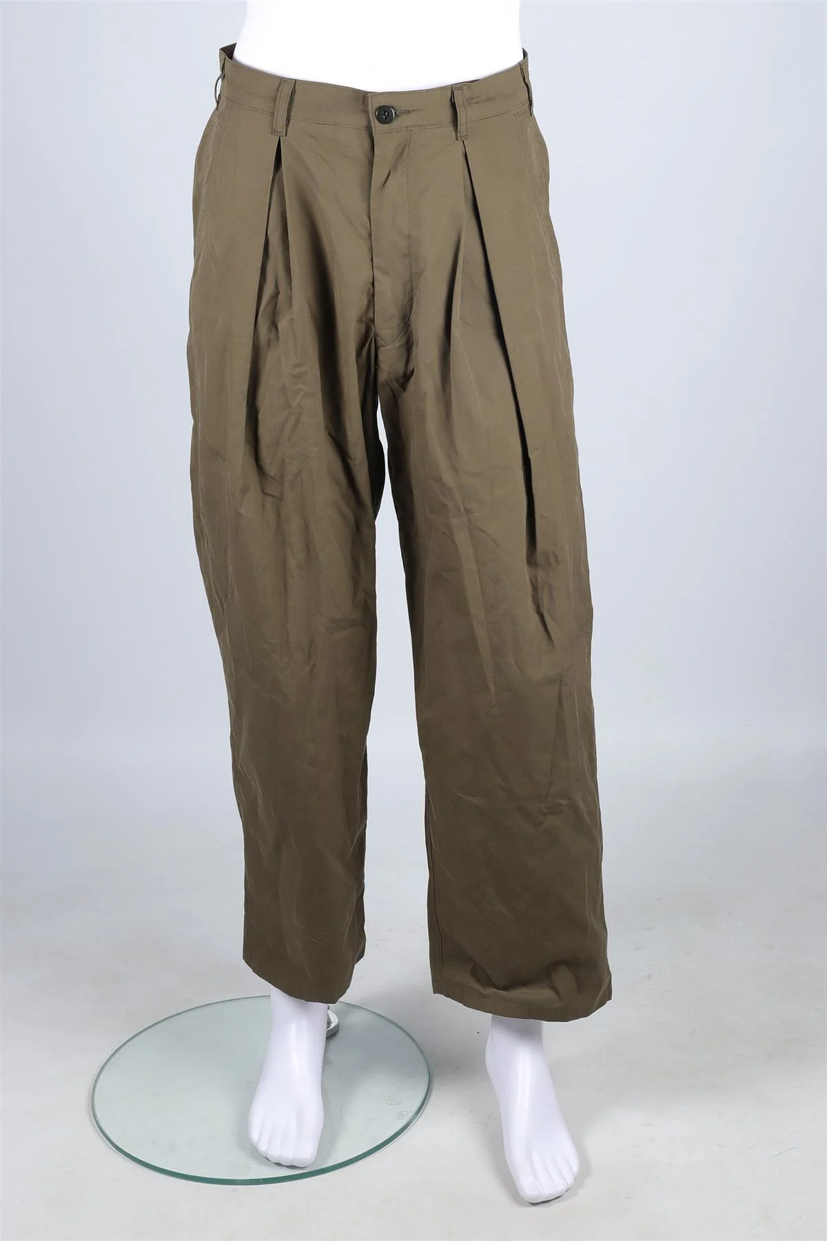 MONITALY GREEN MEN'S COTTON WIDE LEG PANTS UK/US WAIST 30 - Image 2