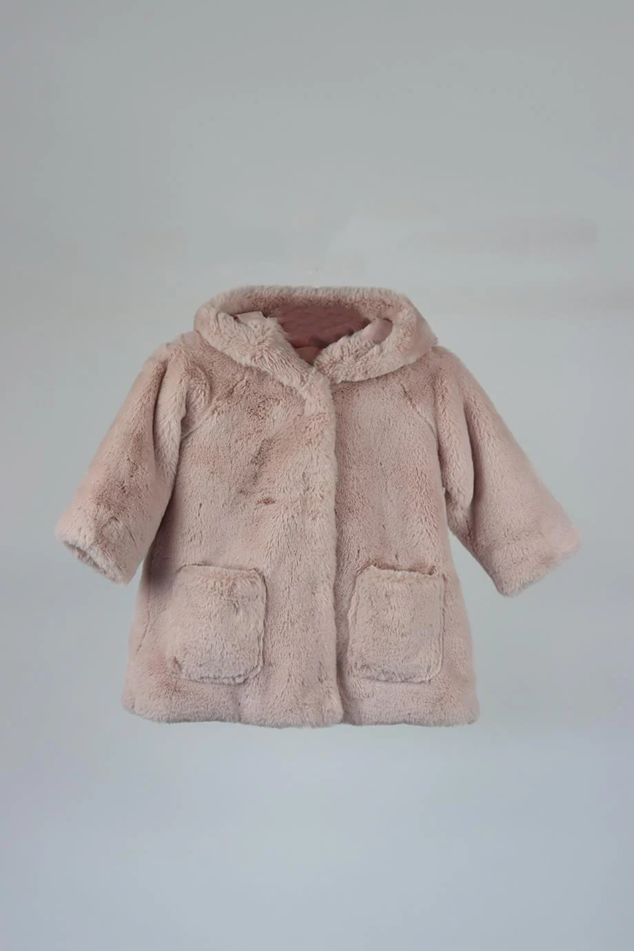 MONNALISA BABY GIRLS FAUX FUR COAT 18 MONTHS - Image 3