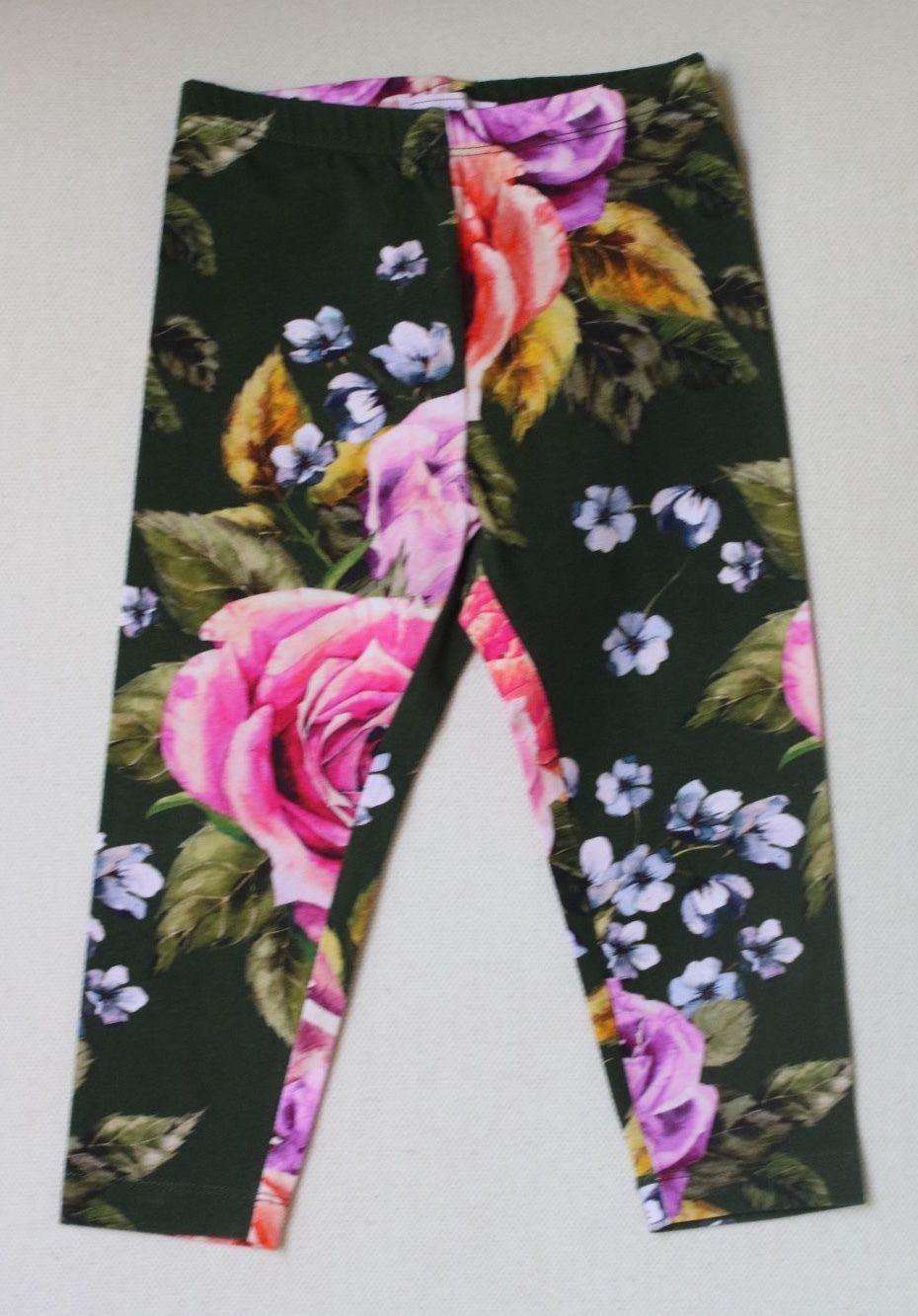 MONNALISA BABY GIRLS GREEN FLORAL PRINT LEGGINGS 2 YEARS - Image 4