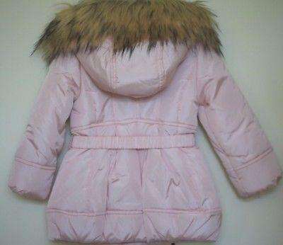 MONNALISA BABY GIRLS PADDED PINK JACKET COAT WITH FUR TRIM  36 MONTHS - Image 4