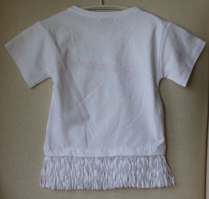 MONNALISA BABY GIRLS TROPICAL FRUITS FRINGE TOP 2 YEARS - Image 2