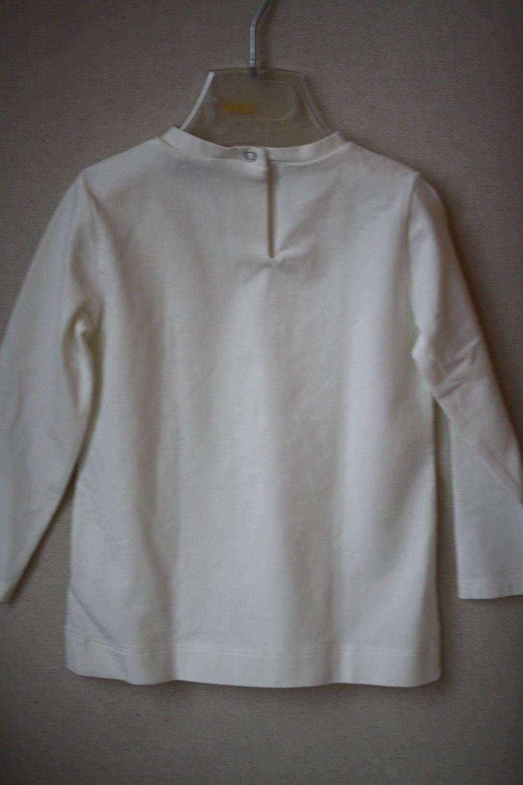 MONNALISA BABY IVORY BOW PEARL T-SHIRT TOP 24 MONTHS - Image 3