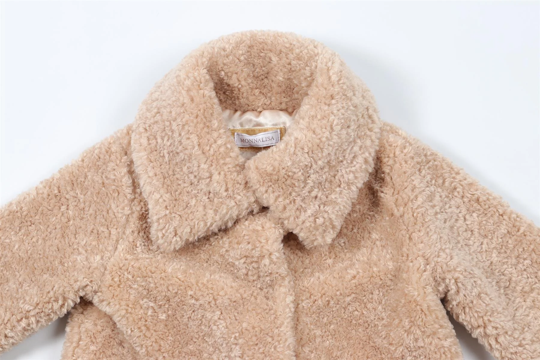 MONNALISA BEIGE KIDS GIRLS COAT 5 YEARS - Image 3
