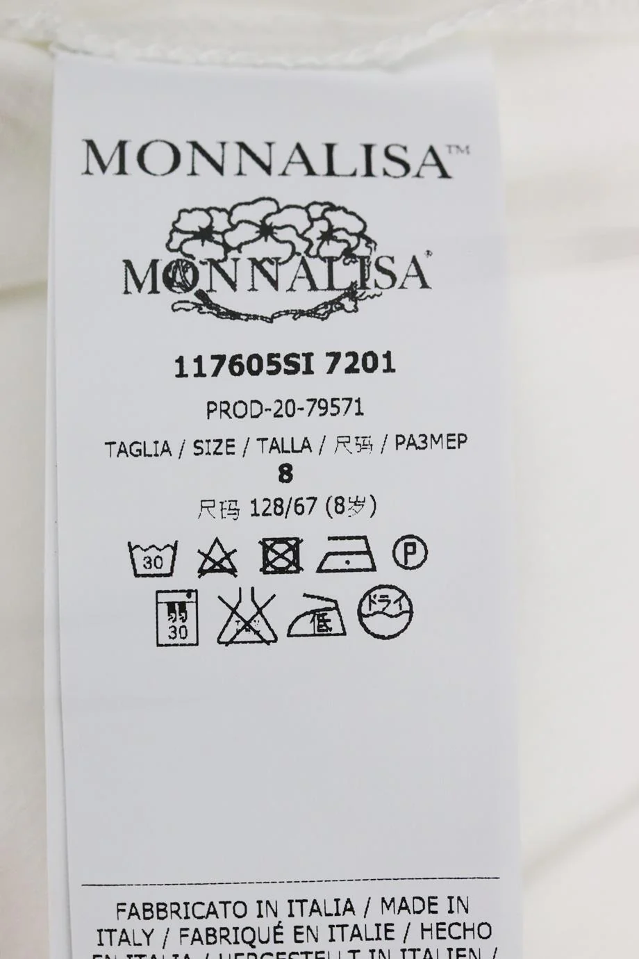 MONNALISA KIDS GIRLS COTTON T-SHIRT 8 YEARS - Image 5