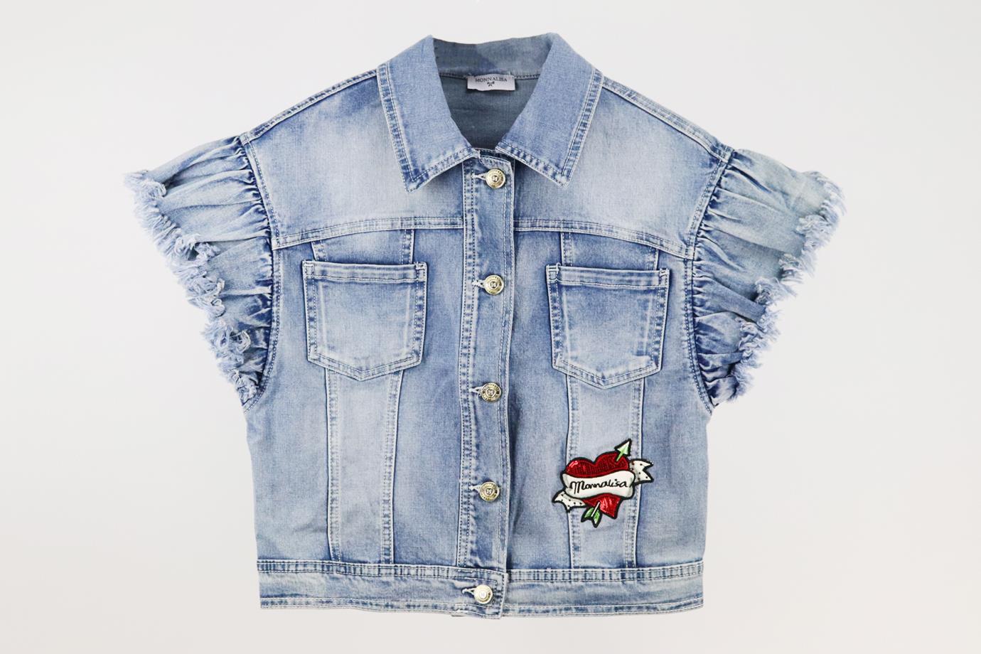 MONNALISA KIDS GIRLS DENIM JACKET 8 YEARS - Image 2