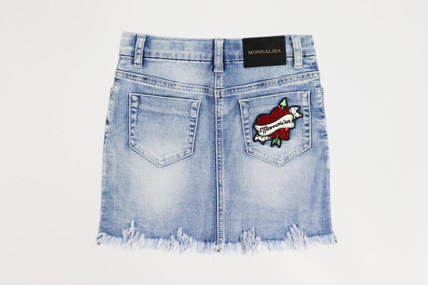 MONNALISA KIDS GIRLS DENIM SKIRT 8 YEARS - Image 3
