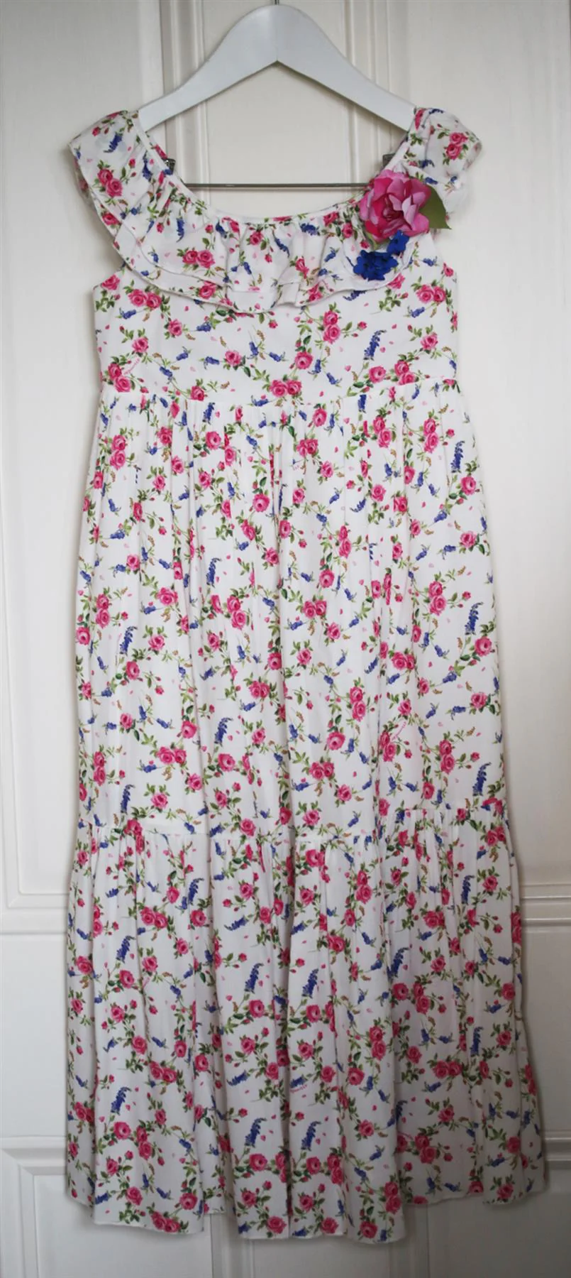 MONNALISA KIDS GIRLS FLORAL MAXI DRESS 6 YEARS - Image 2